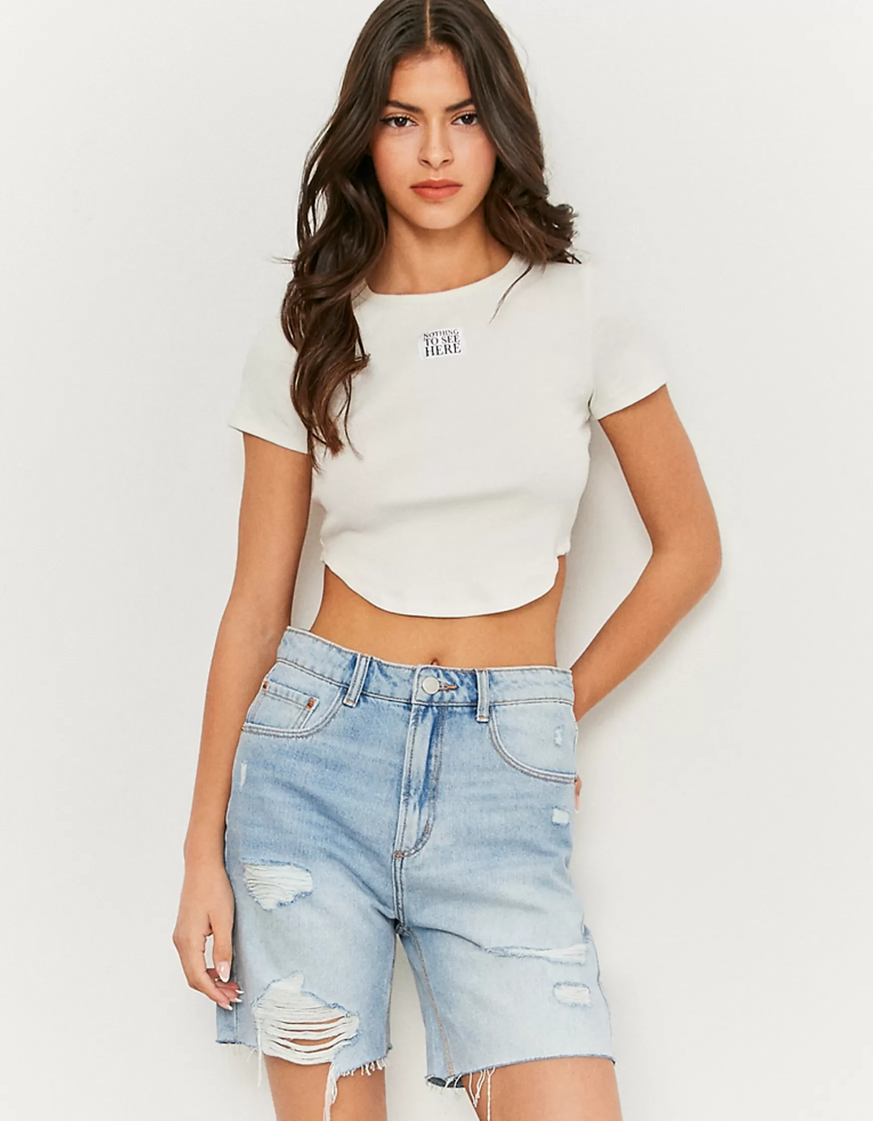 Hot Bermuda en Jean Taille Haute Shorts