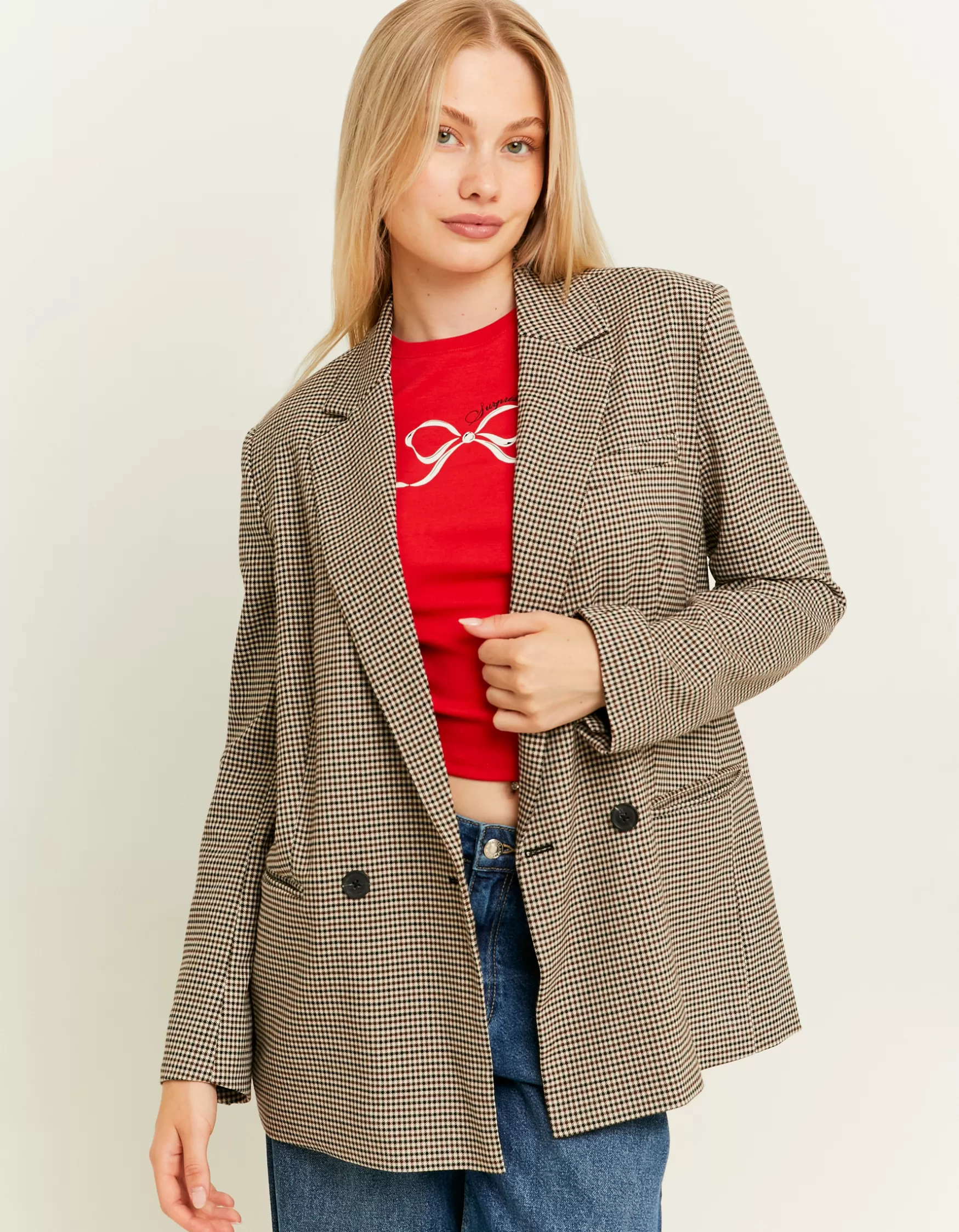 Outlet Blazer à Carreaux et Double Boutonnage Vestes | Total Look