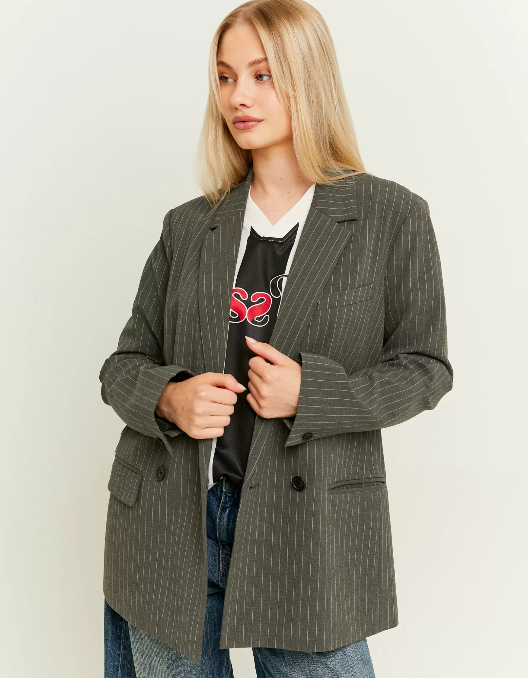 Store Blazer à Rayures Fines et Double Boutonnage Vestes | Total Look