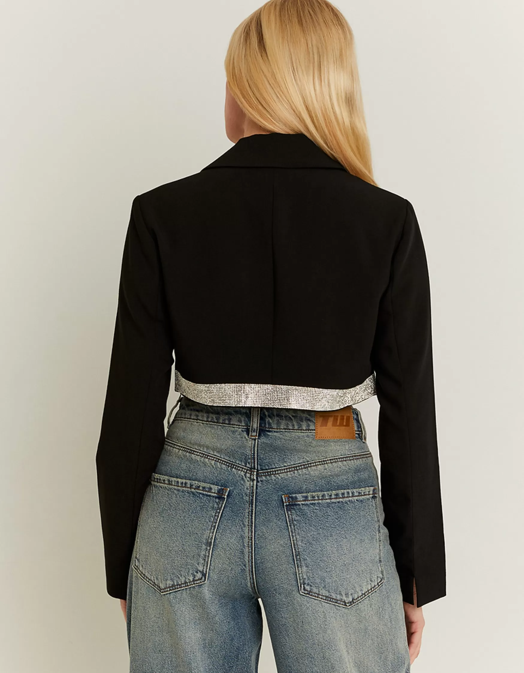 Online Blazer court avec bande de strass Vestes