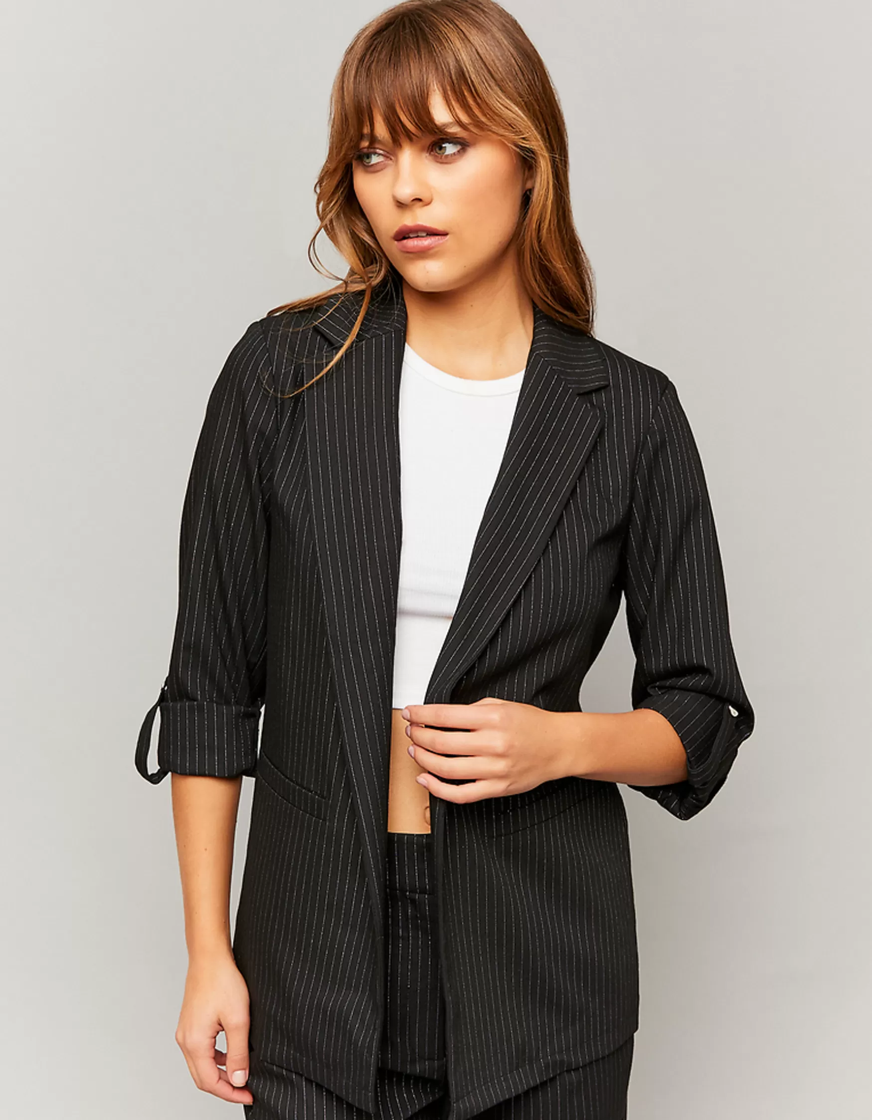 Sale Blazer à rayures pailletées Vestes