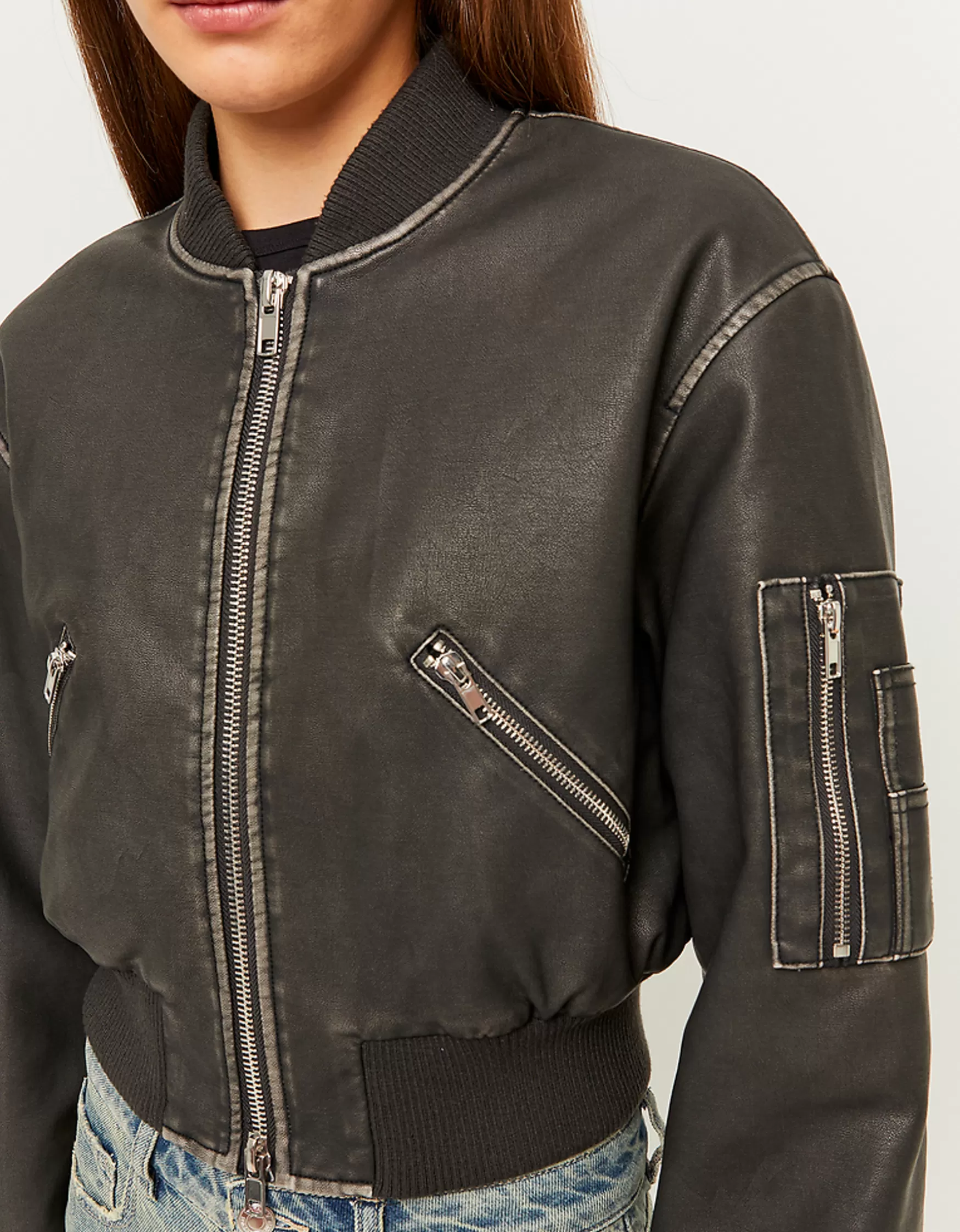 Online Blouson bomber en similicuir Vestes