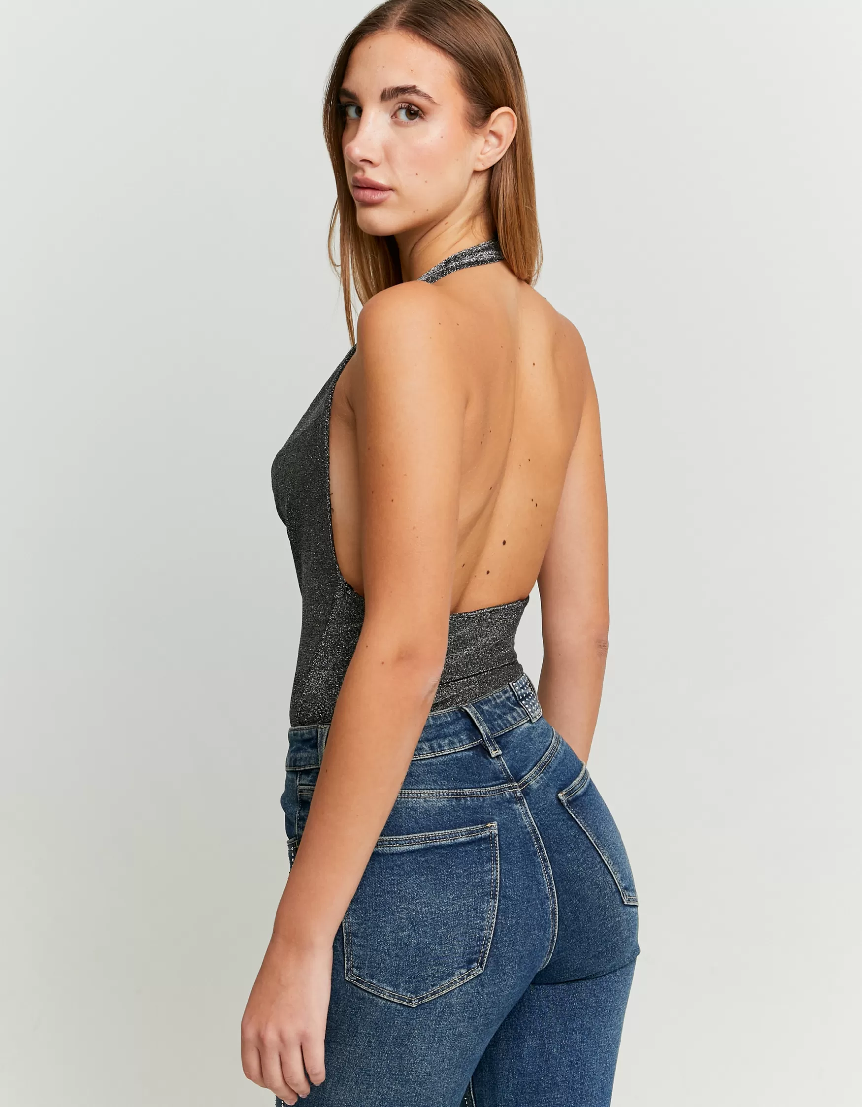 Outlet Body en Lurex Argenté Body