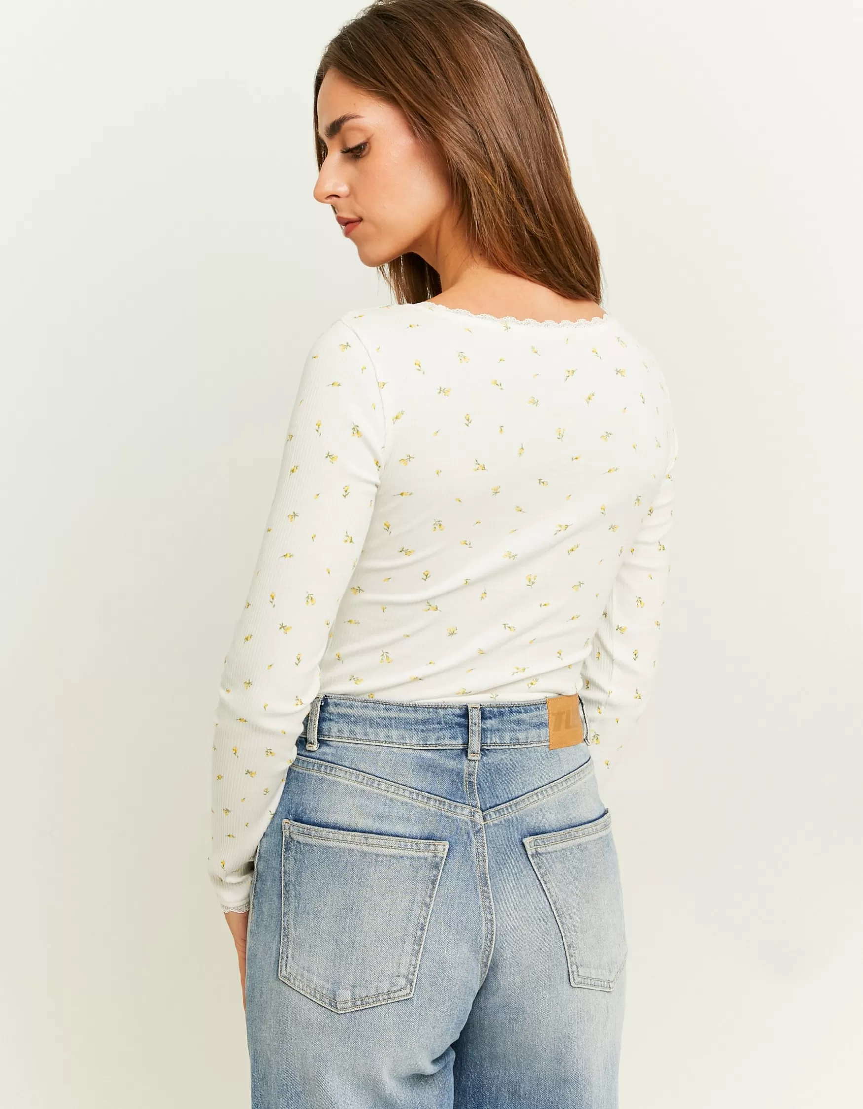 Shop Body Imprimé Floral Basique avec Dentelle T-Shirts Basiques | Body