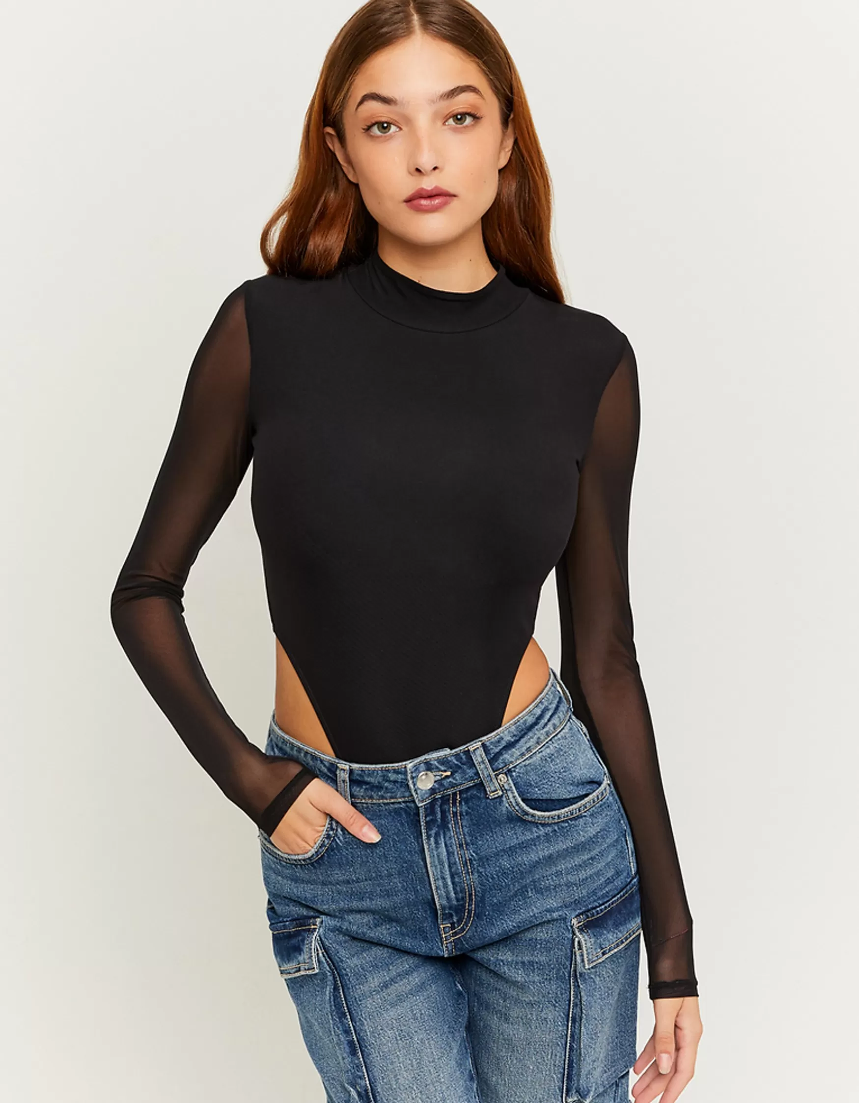 Flash Sale Body Manches Longues en Mesh Body