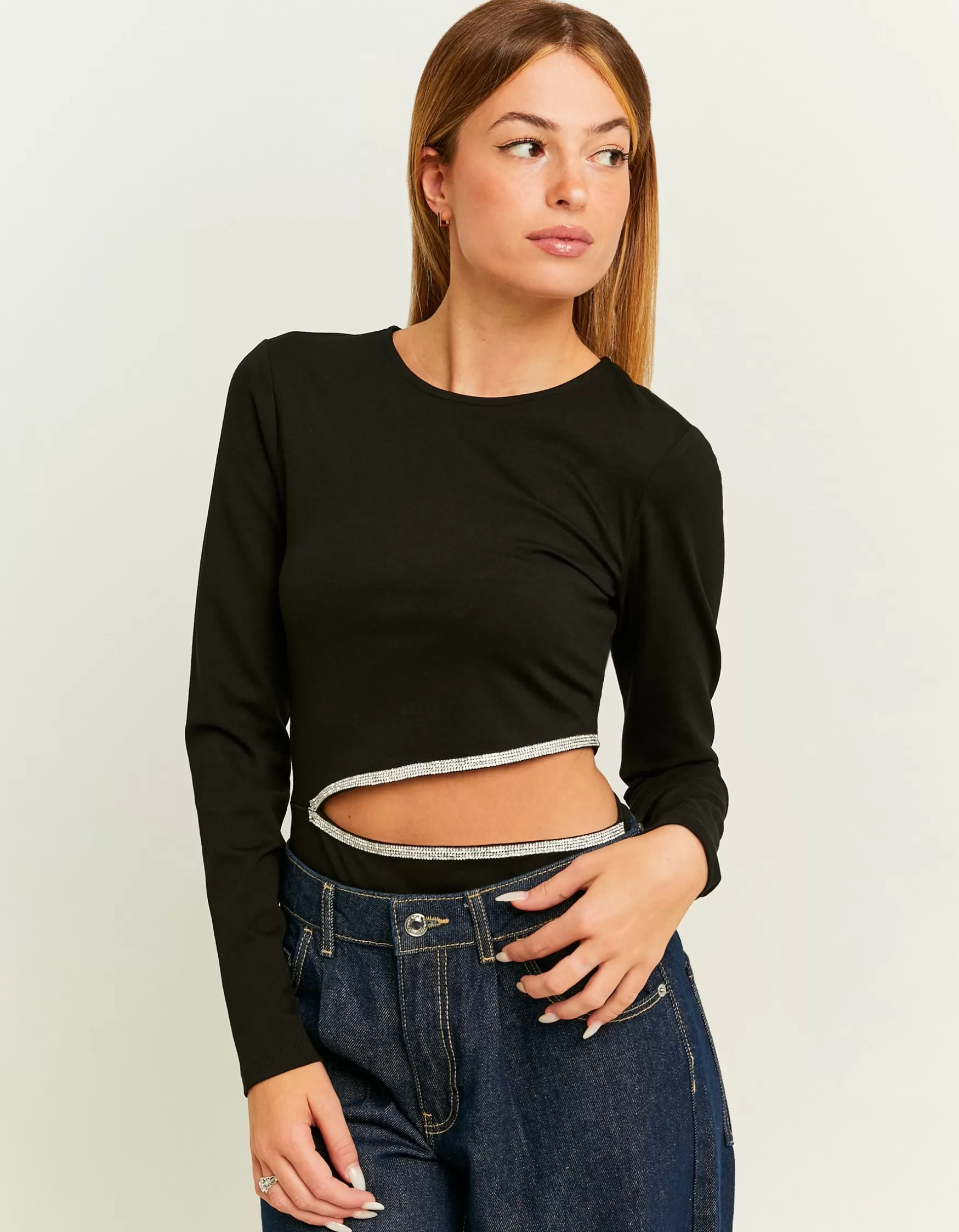 Cheap Body avec Strass et Découpe Tops | Body