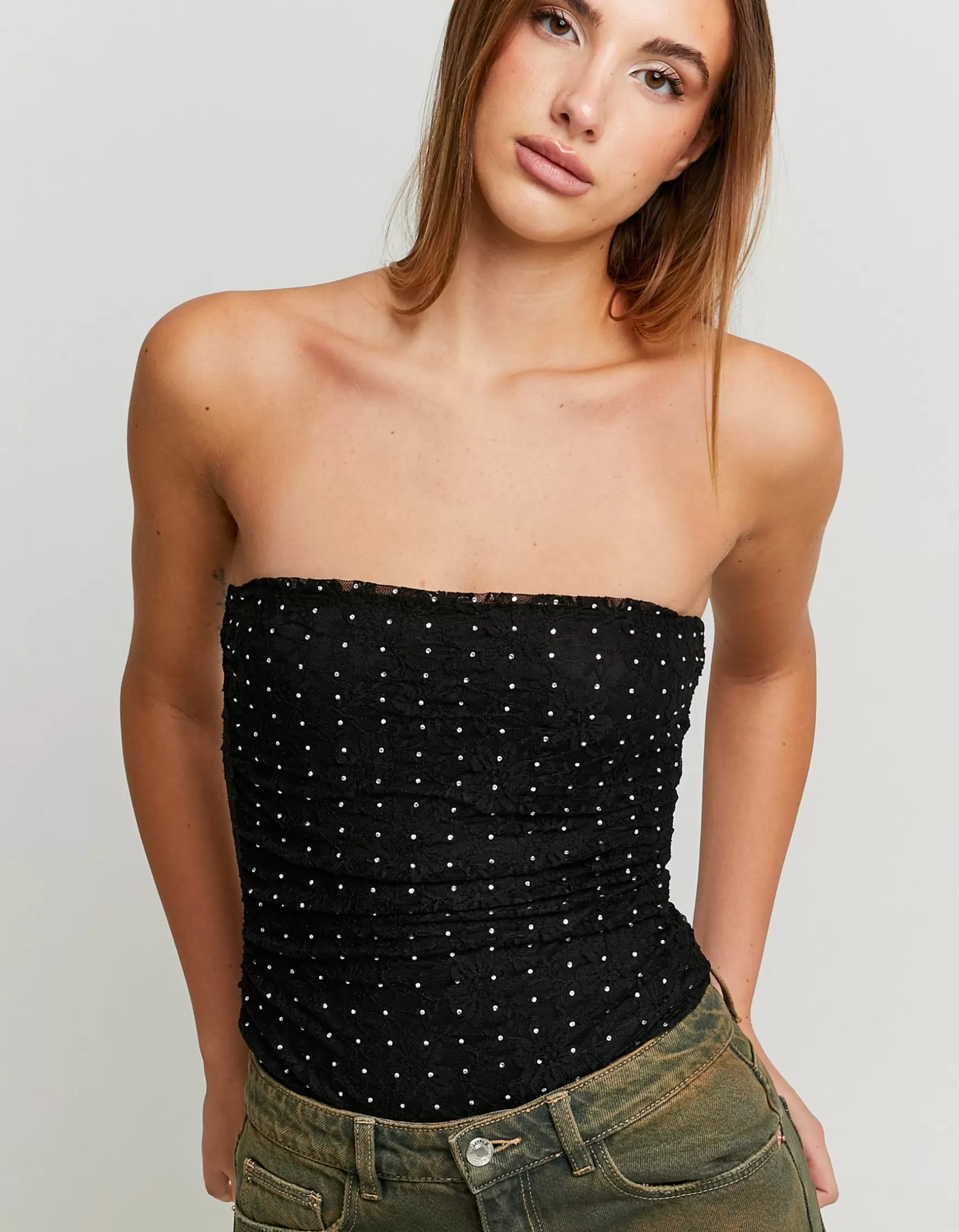 Store Body en Dentelle avec Strass Body