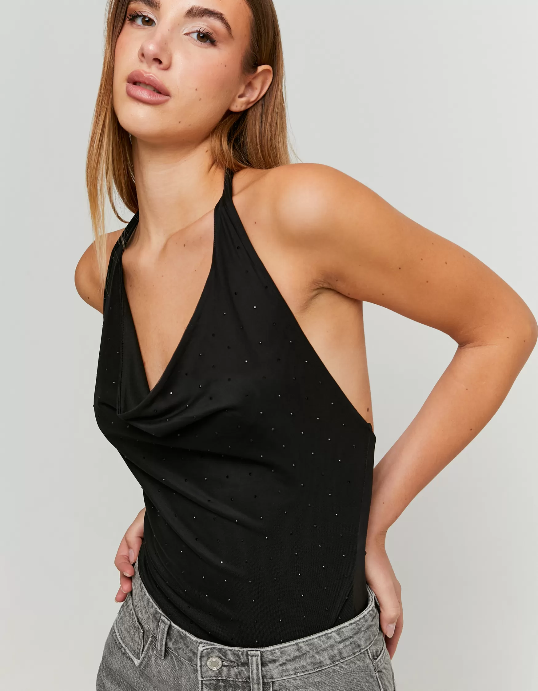 Store Body en Mesh avec Strass s Body