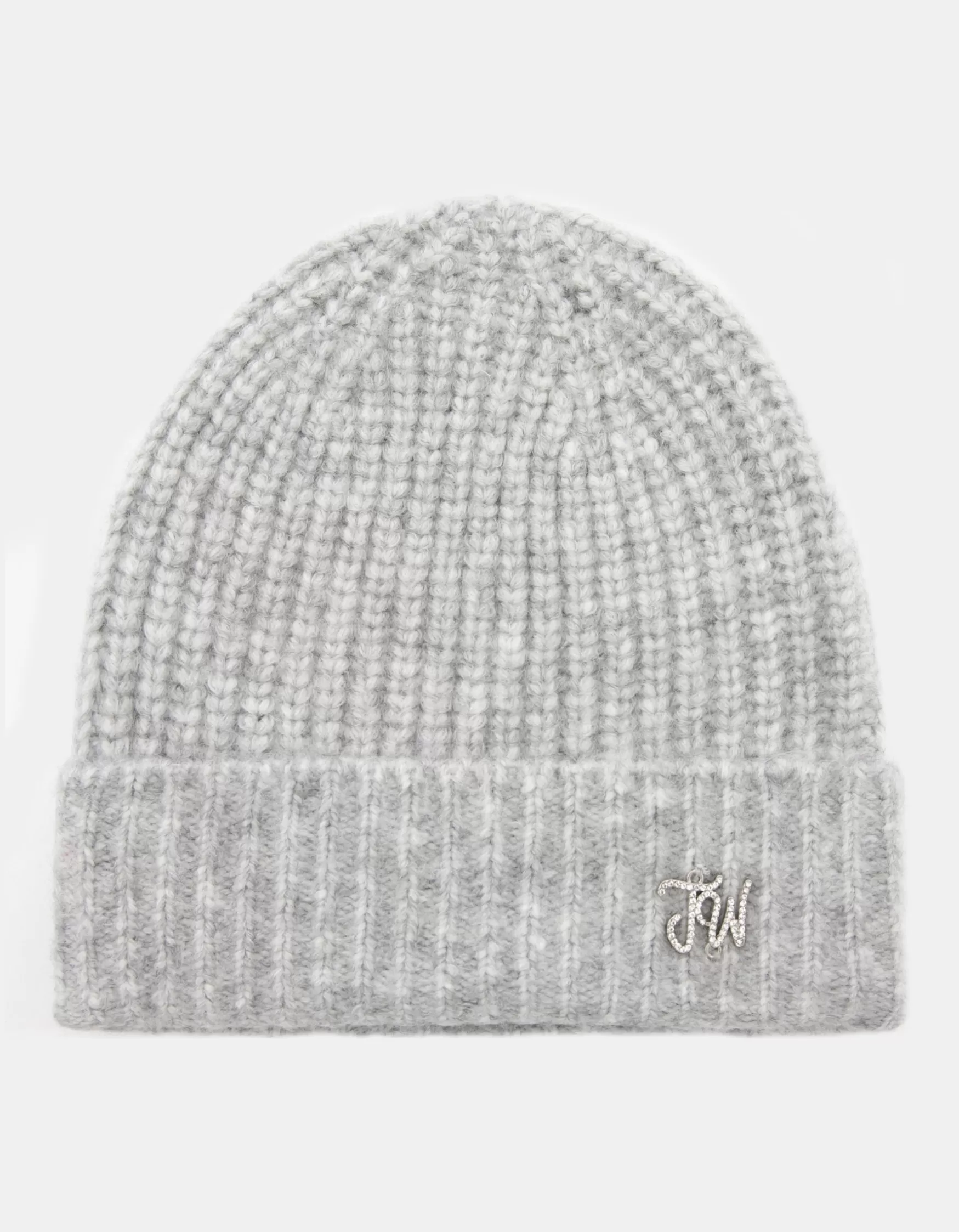 Outlet Bonnet en Maille avec Logo Orné de Strass Accessoires