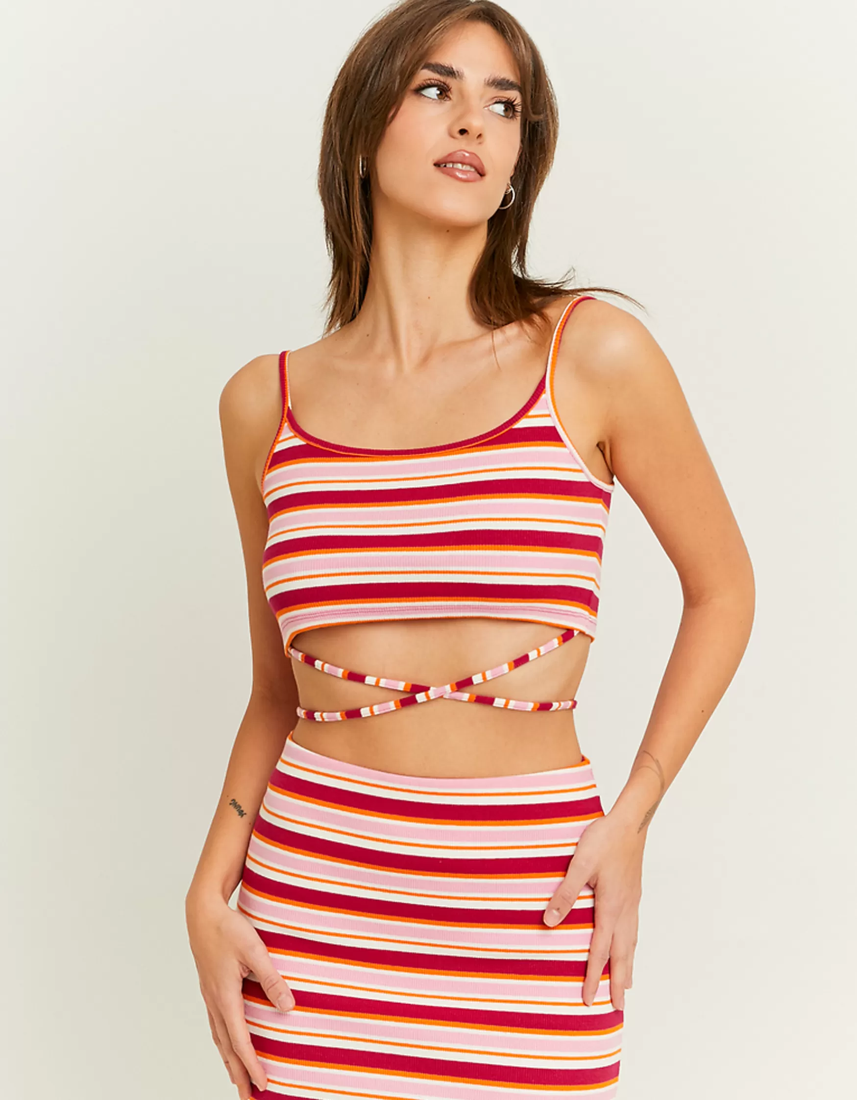 Cheap Brassière Rayée Lacée Tops | Total Look