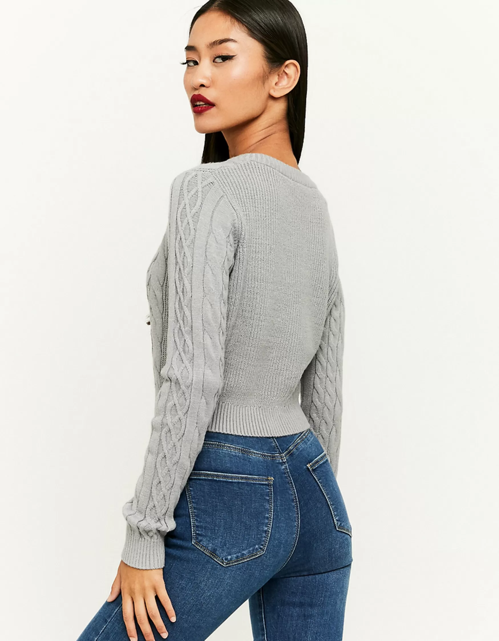 Flash Sale Cardigan Maille Torsadée à Boutons Maille