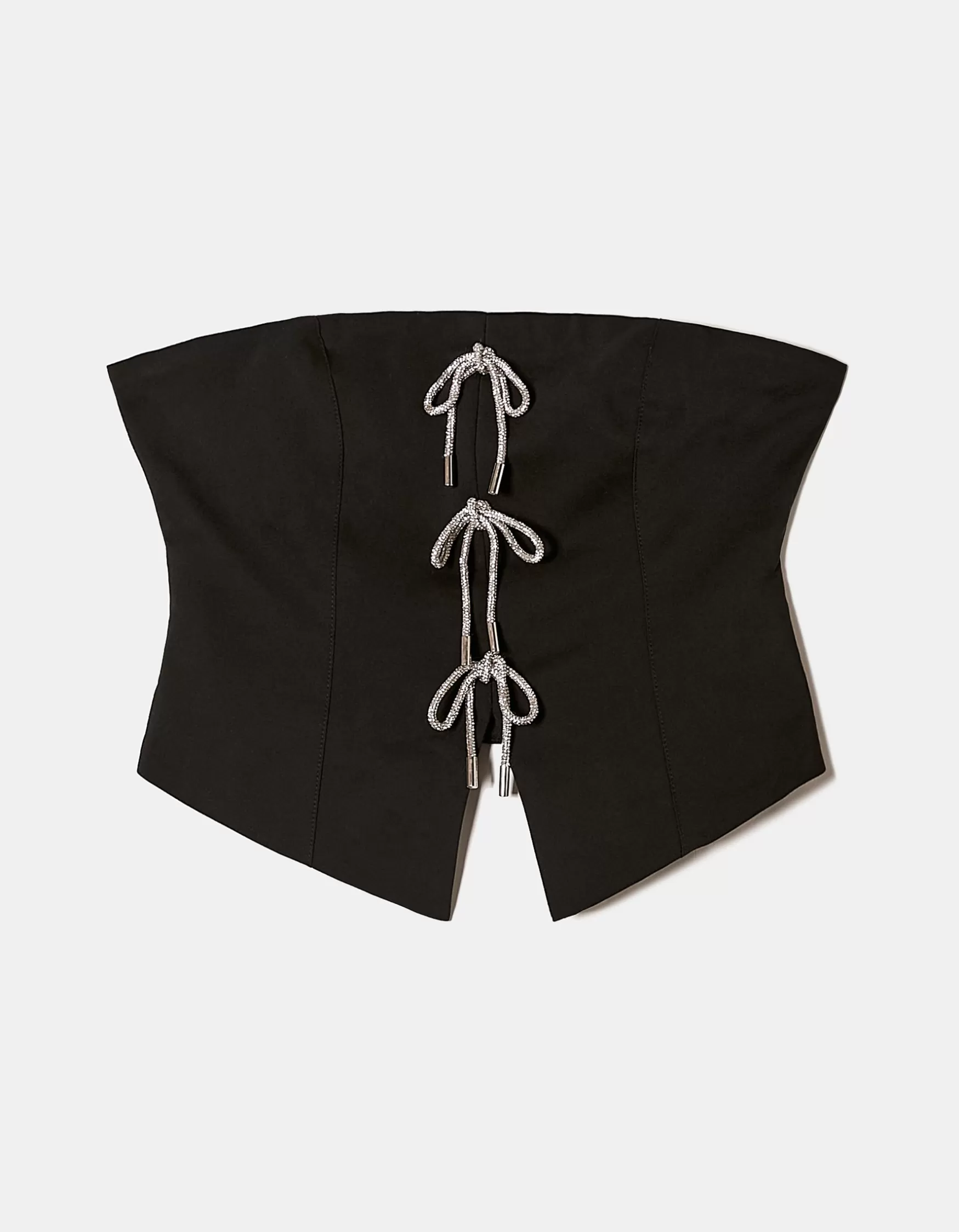 Outlet Corset avec Nœuds Ornés de Strass Tops | Total Look