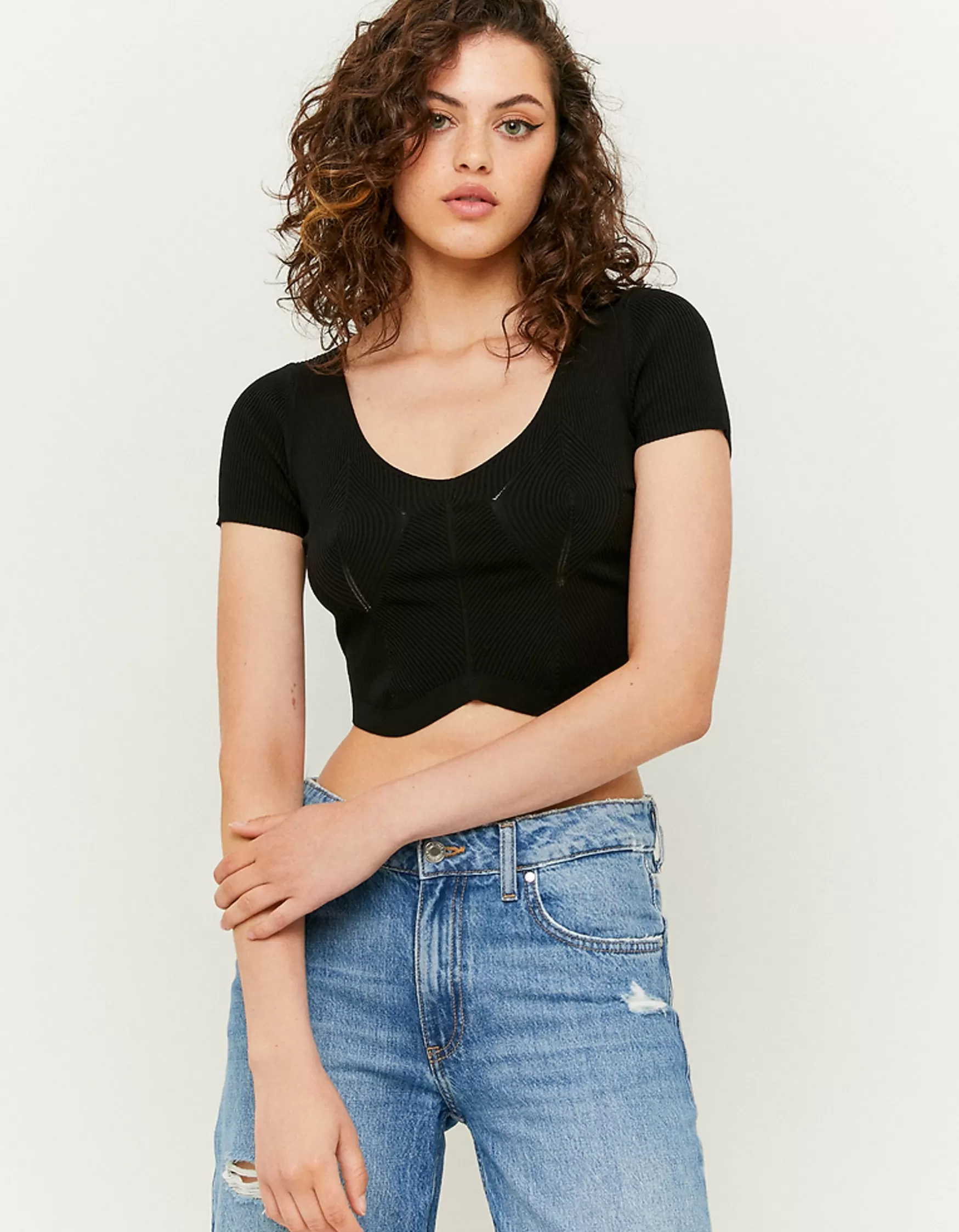 Cheap Crop top en Maille Maille | Tops