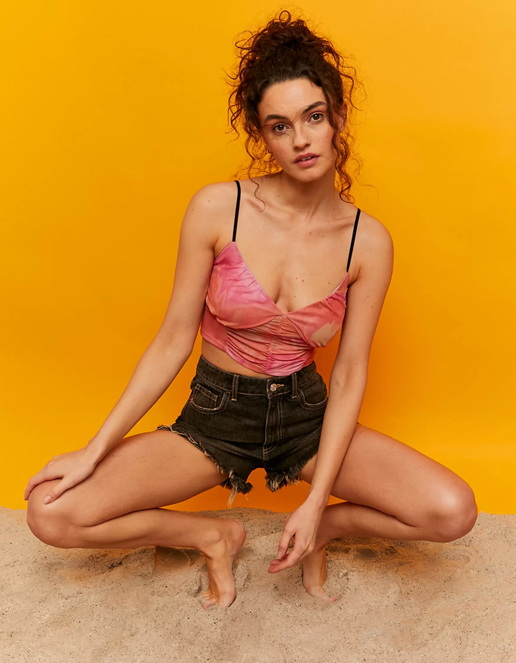 Cheap Crop Top en Mesh Tops