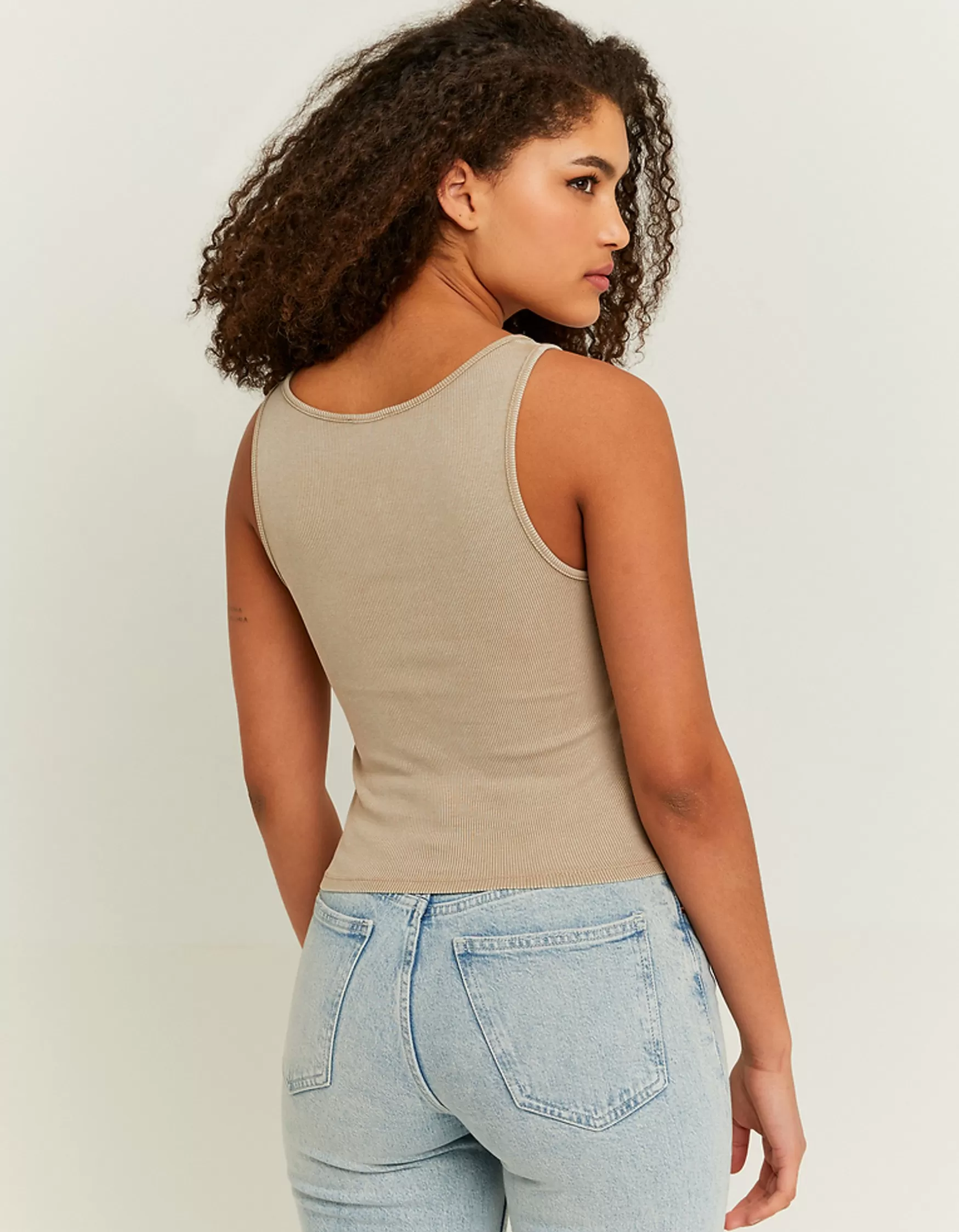 Sale Débardeur basique beige délavé T-Shirts Basiques