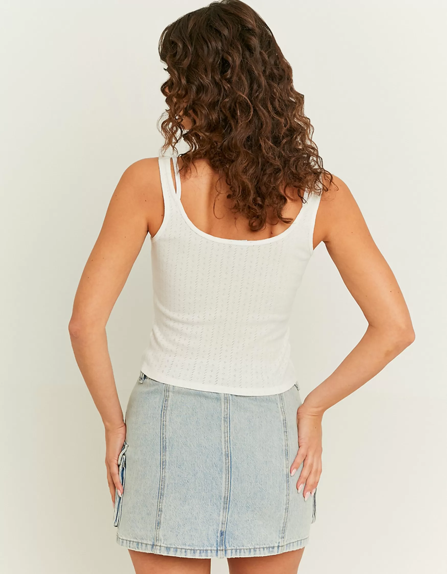 Discount Débardeur Basique avec Détail en Dentelle T-Shirts Basiques
