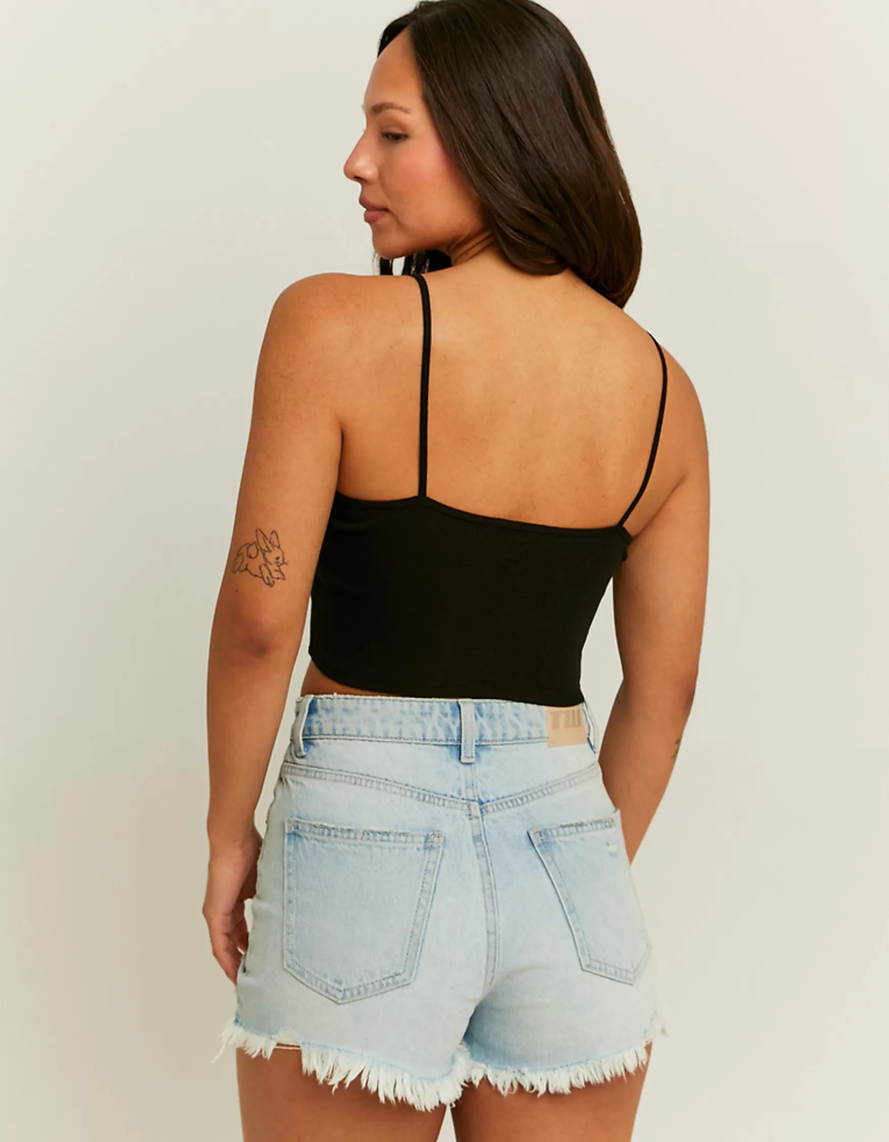 Online Débardeur avec Détail Lacé à l'Avant T-Shirts Basiques