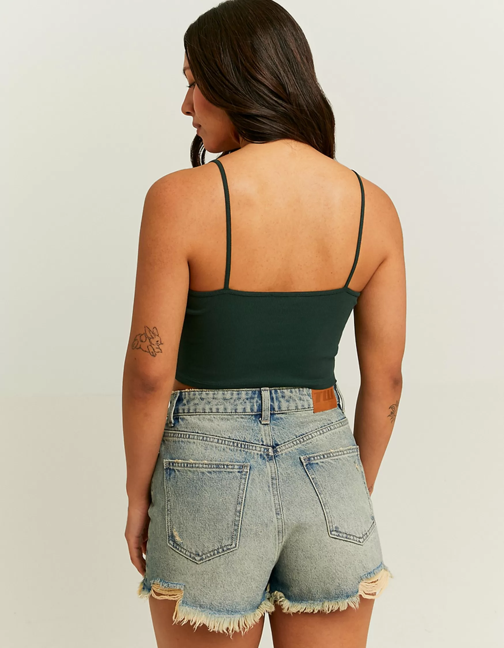 Flash Sale Débardeur avec Détail Lacé à l'Avant T-Shirts Basiques