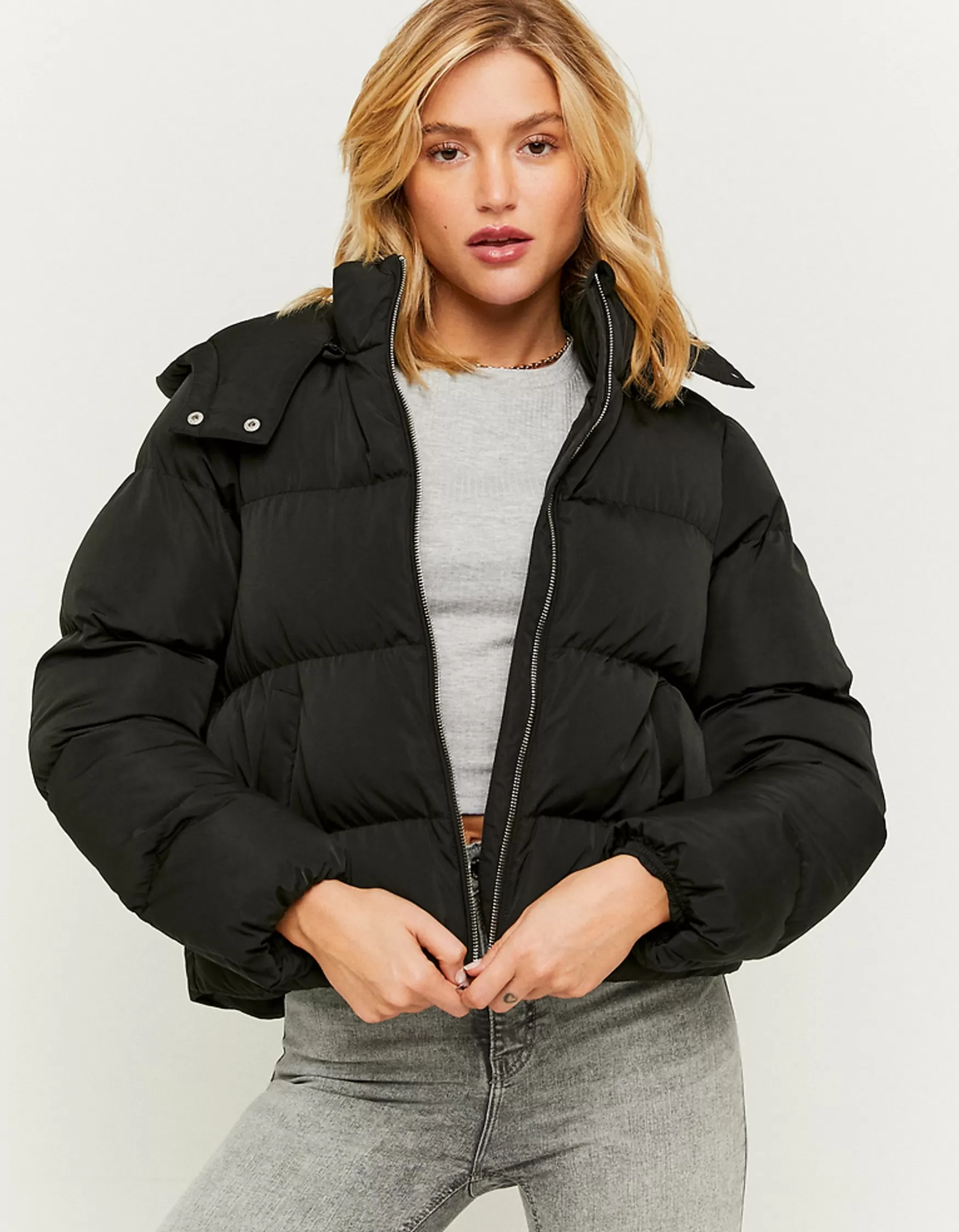 Fashion Doudoune à Capuche Noire Vestes