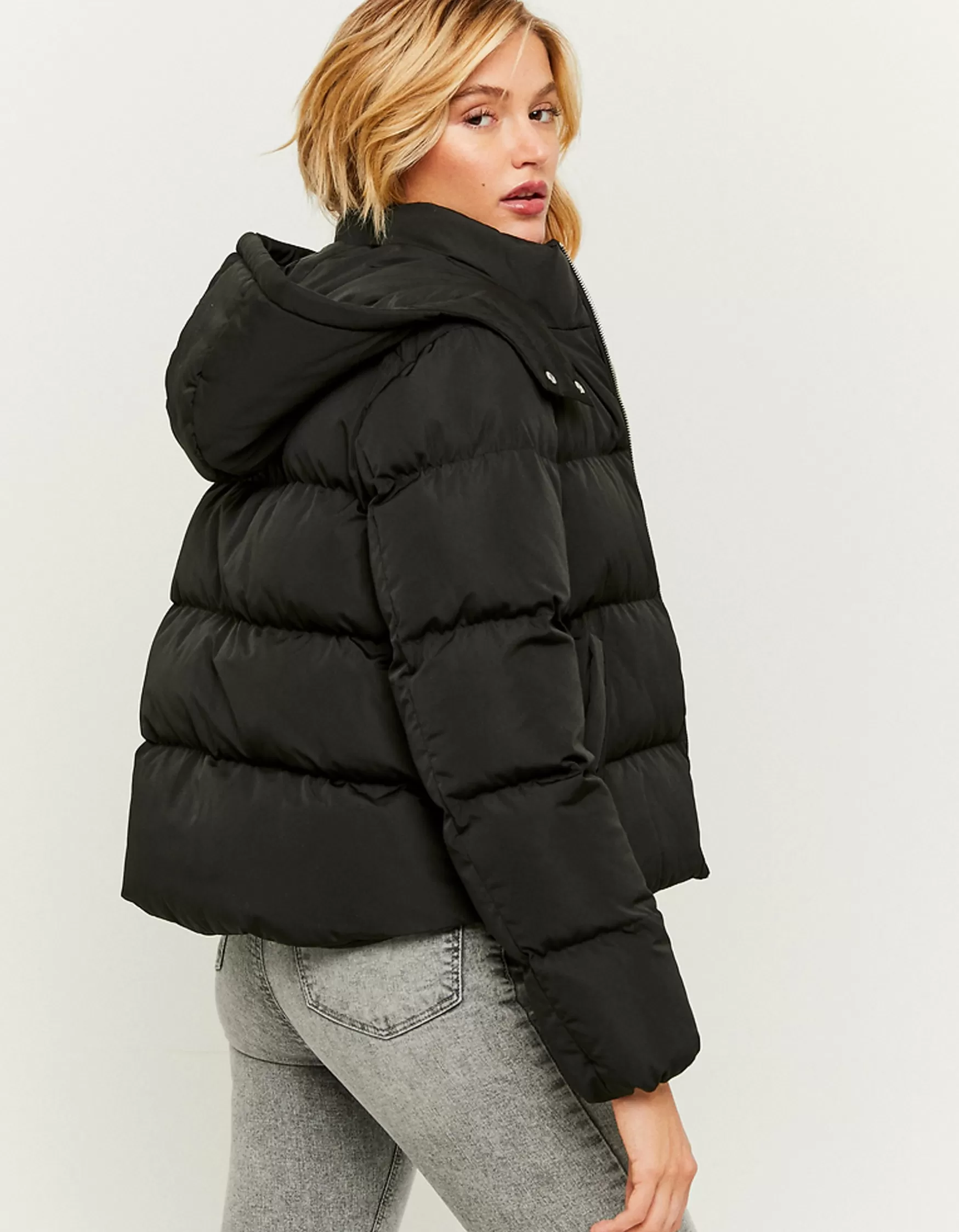 Fashion Doudoune à Capuche Noire Vestes