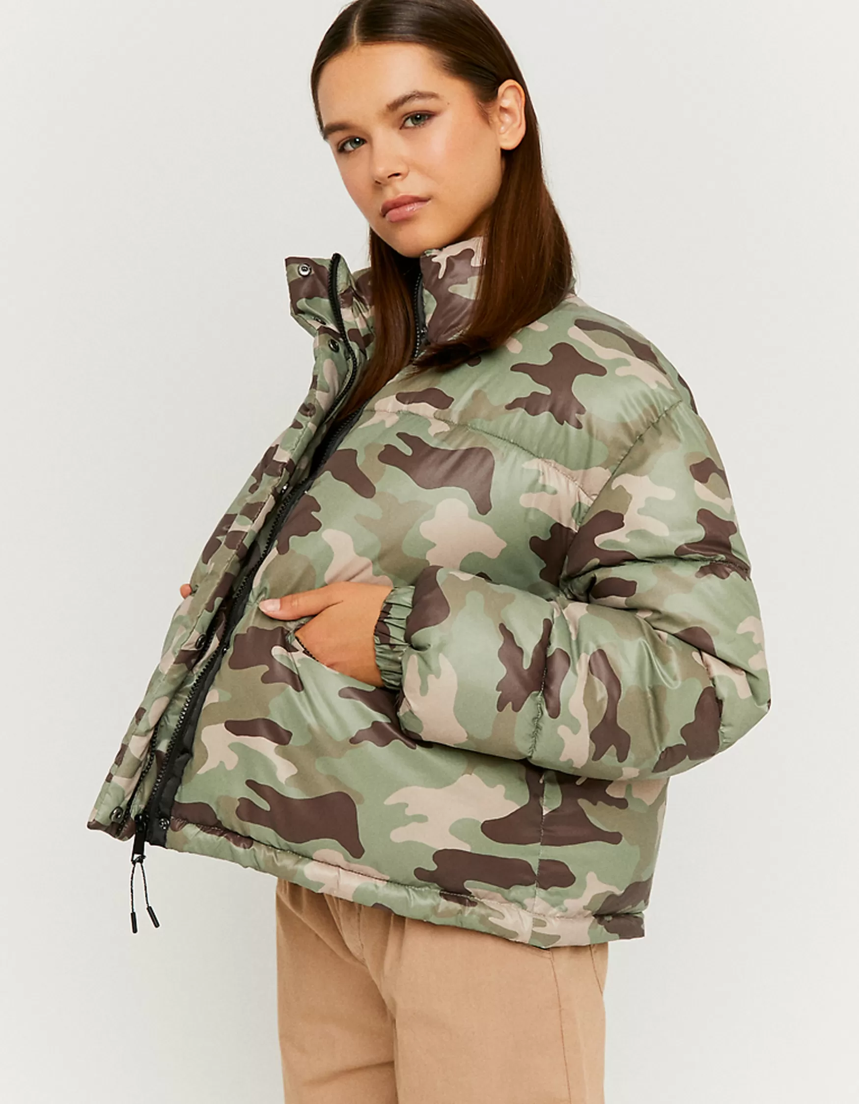 Fashion Doudoune Courte Camouflage Vestes
