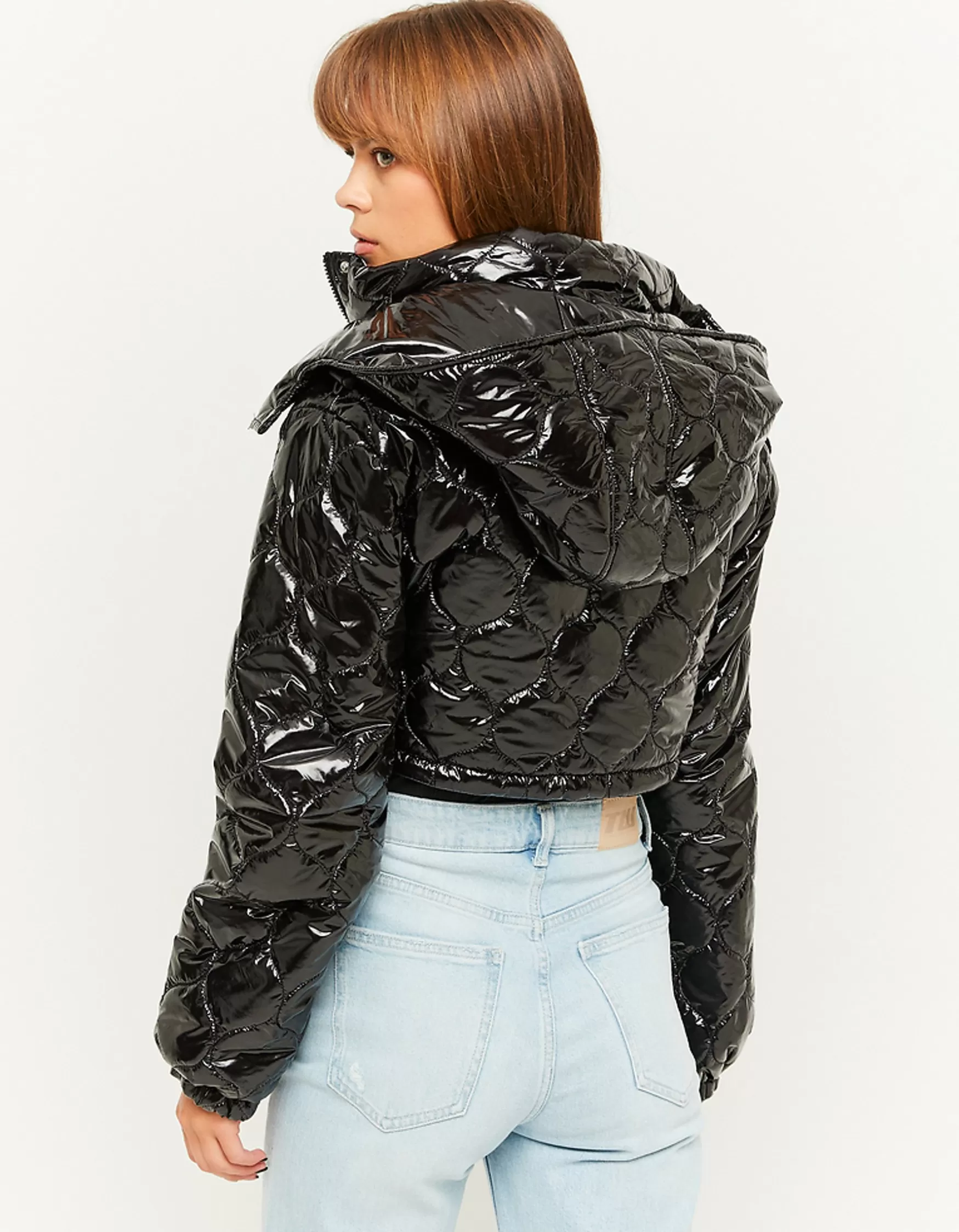 Clearance Doudoune Courte e Effet Vinyle Vestes