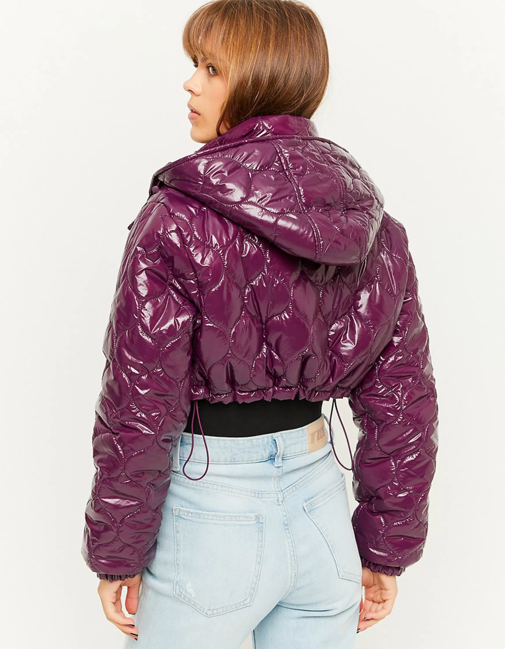 Cheap Doudoune Courte Effet Vinyle Vestes
