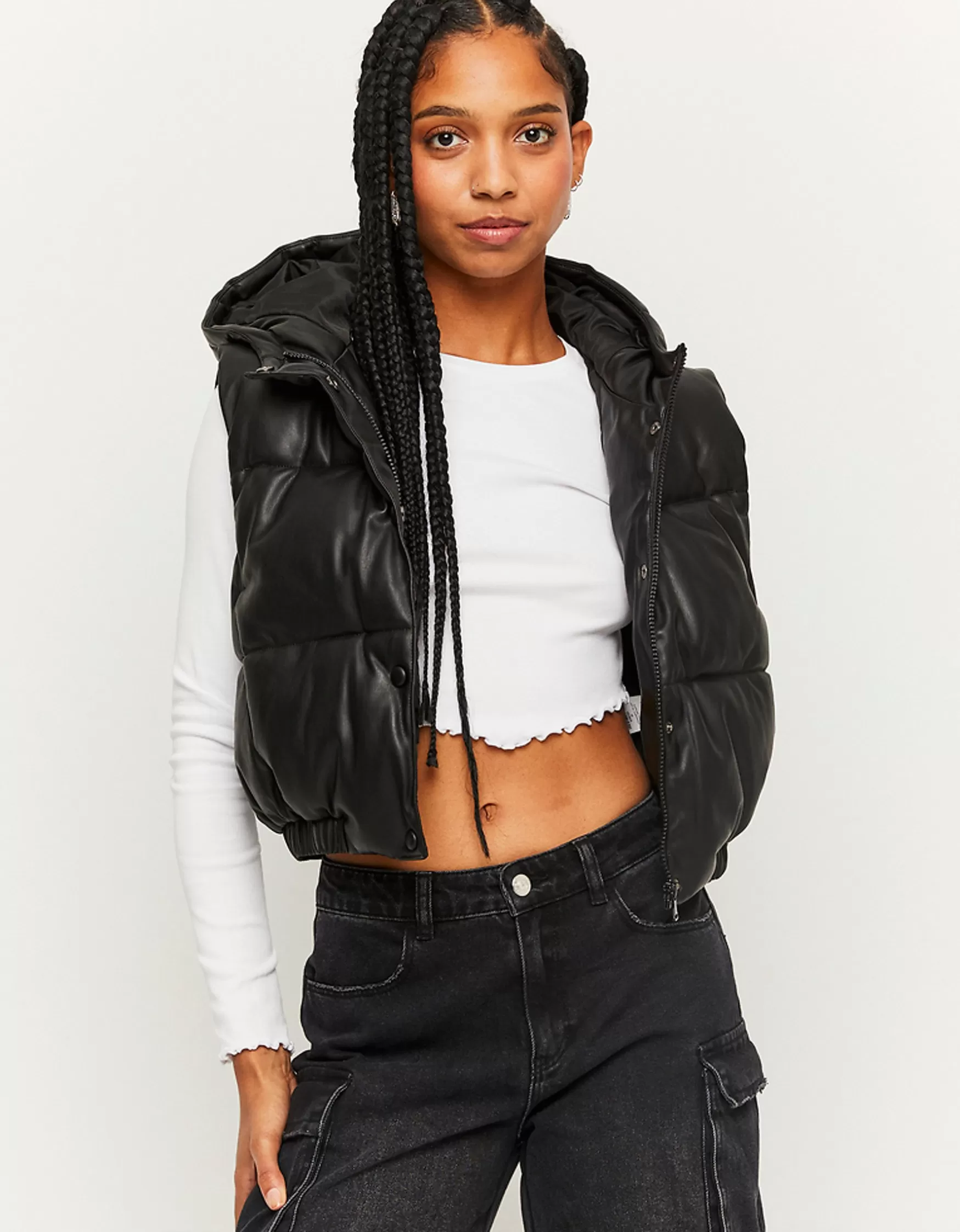Cheap Doudoune en similicuir e Vestes