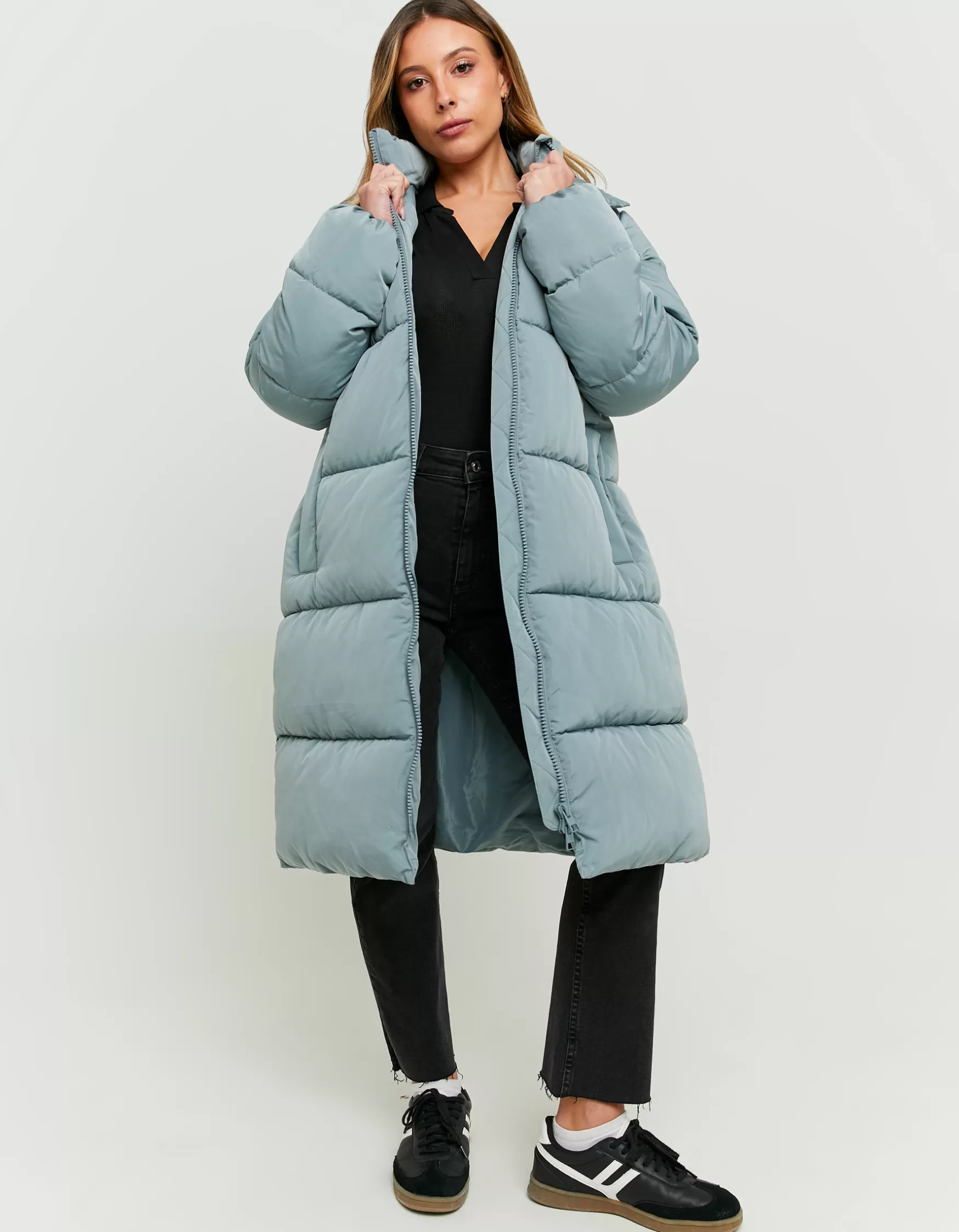 Clearance Doudoune Longue à Capuche Vestes