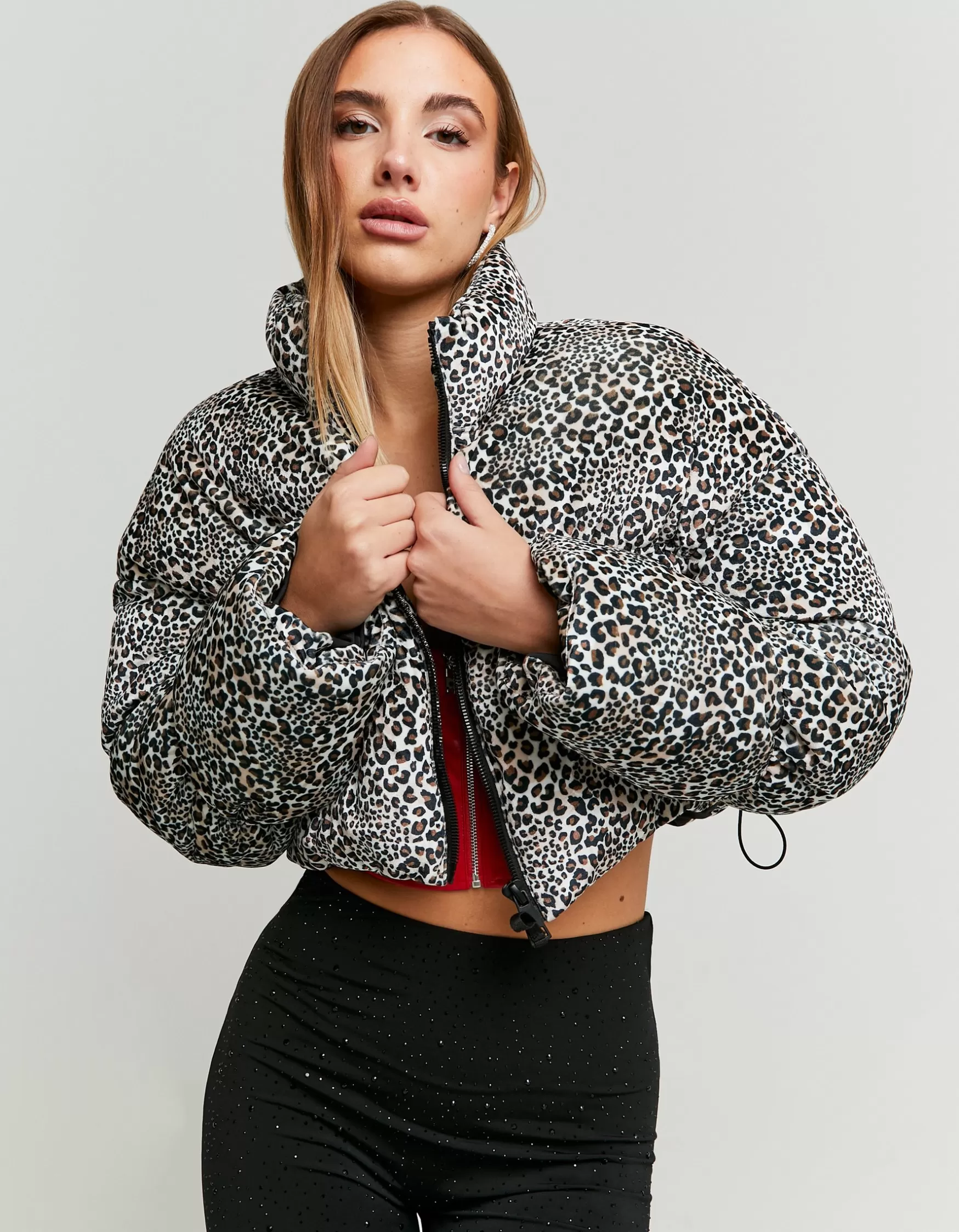 Best Sale Doudoune Léopard en Velours Vestes