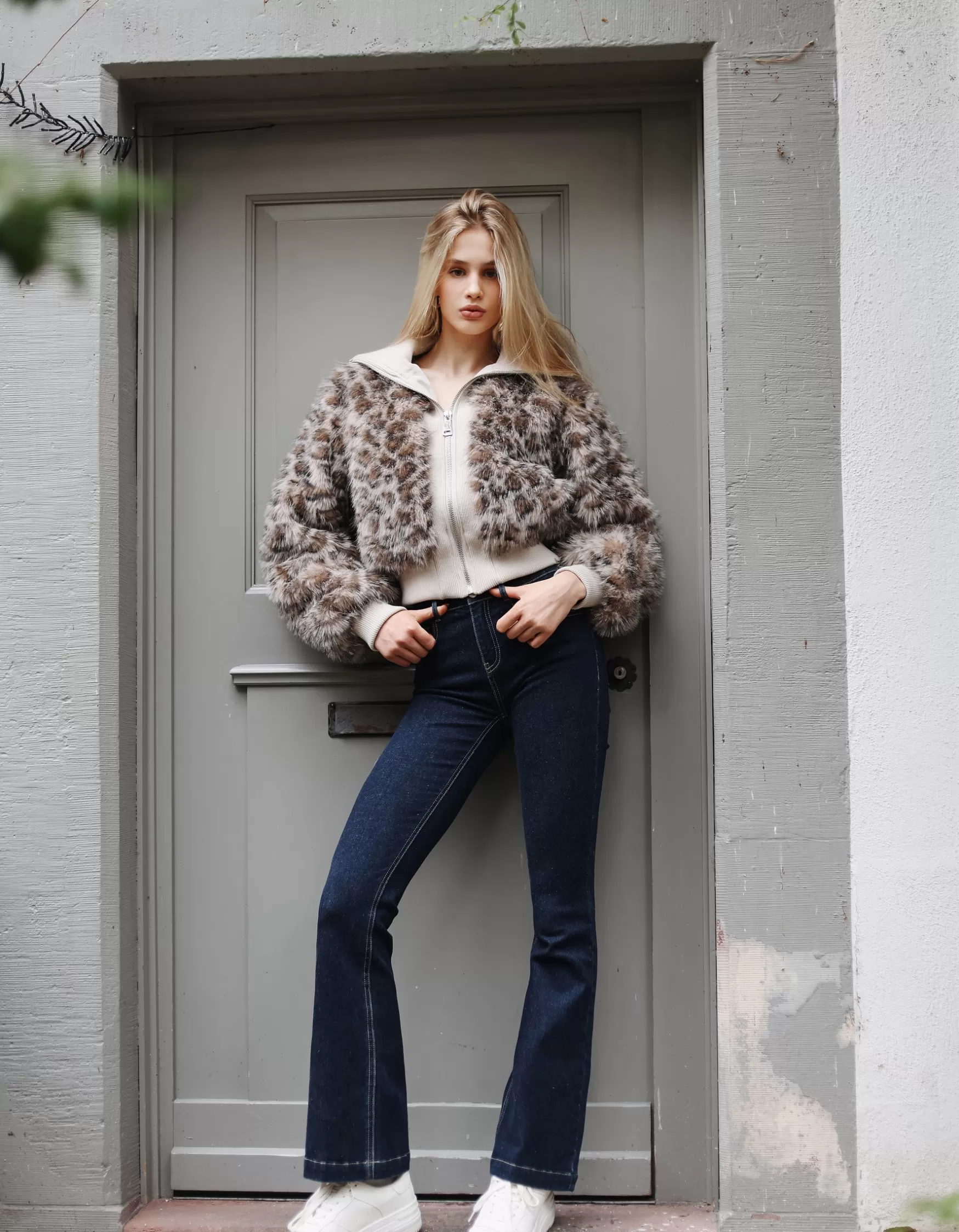 Cheap Jean Bootcut Taille Mi-Haute Jeans