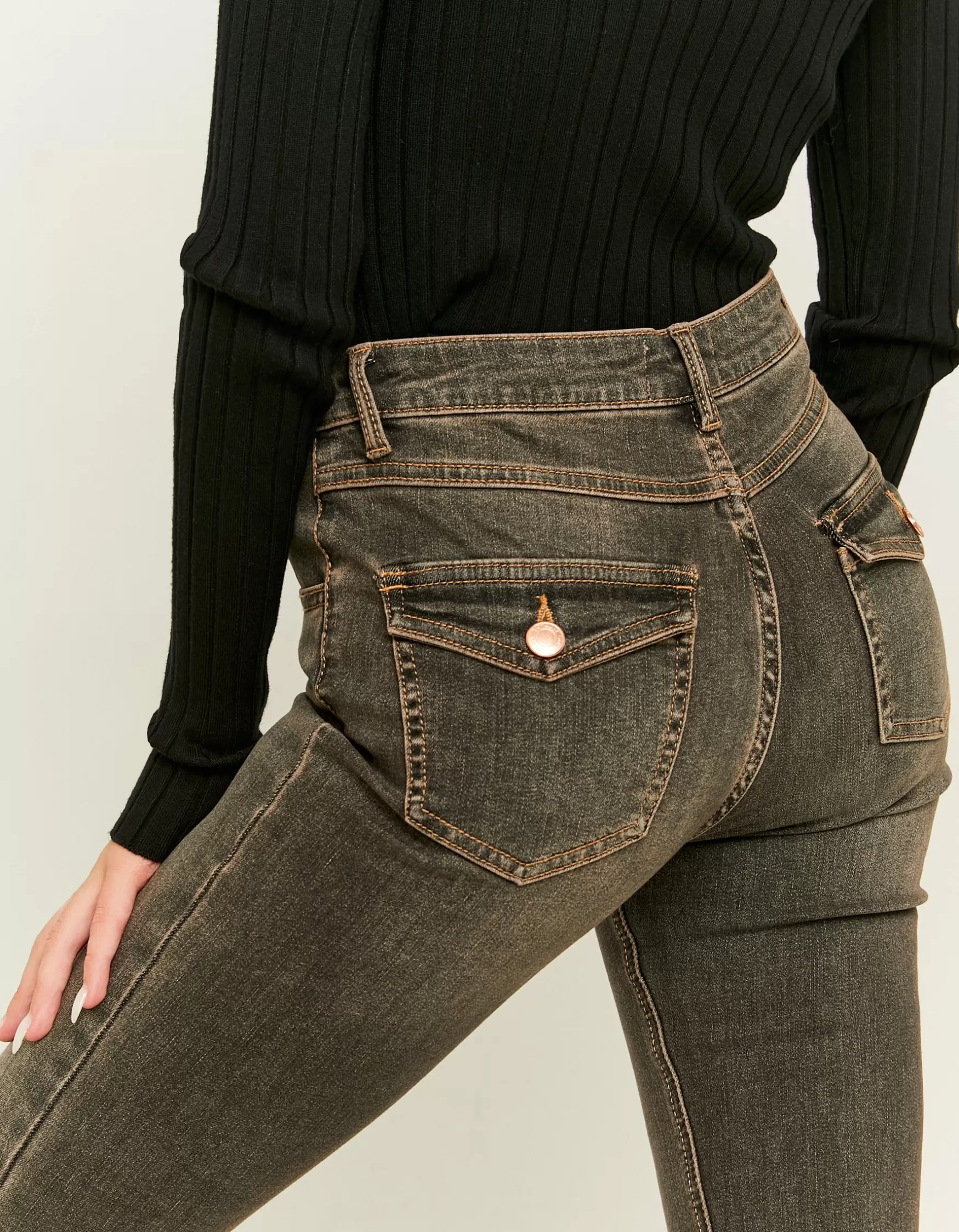 Store Jean Bootcut Taille Mi-Haute Jeans