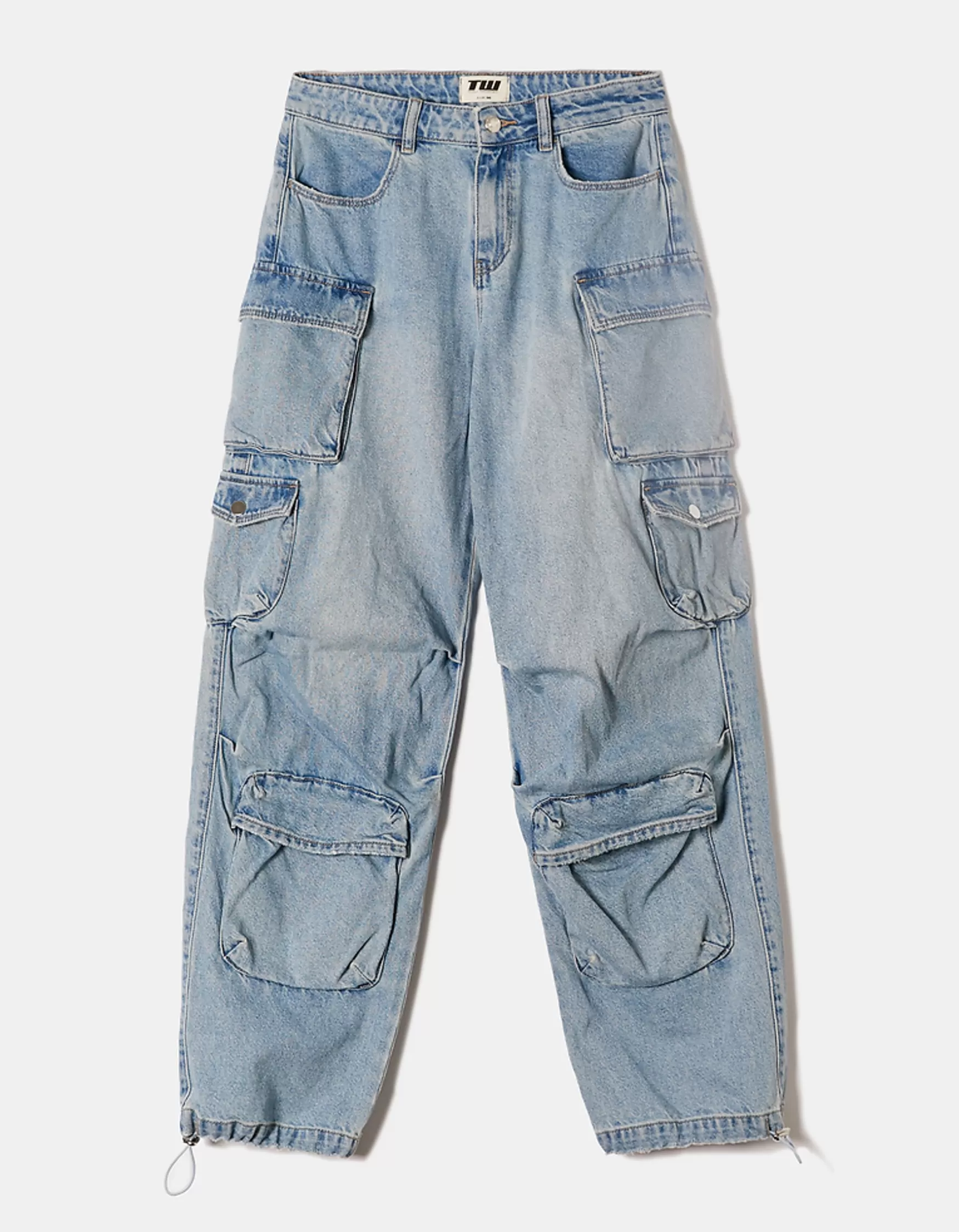 Fashion Jean Cargo Parachute Taille Mi-haute Jeans | Cargo & Parachute