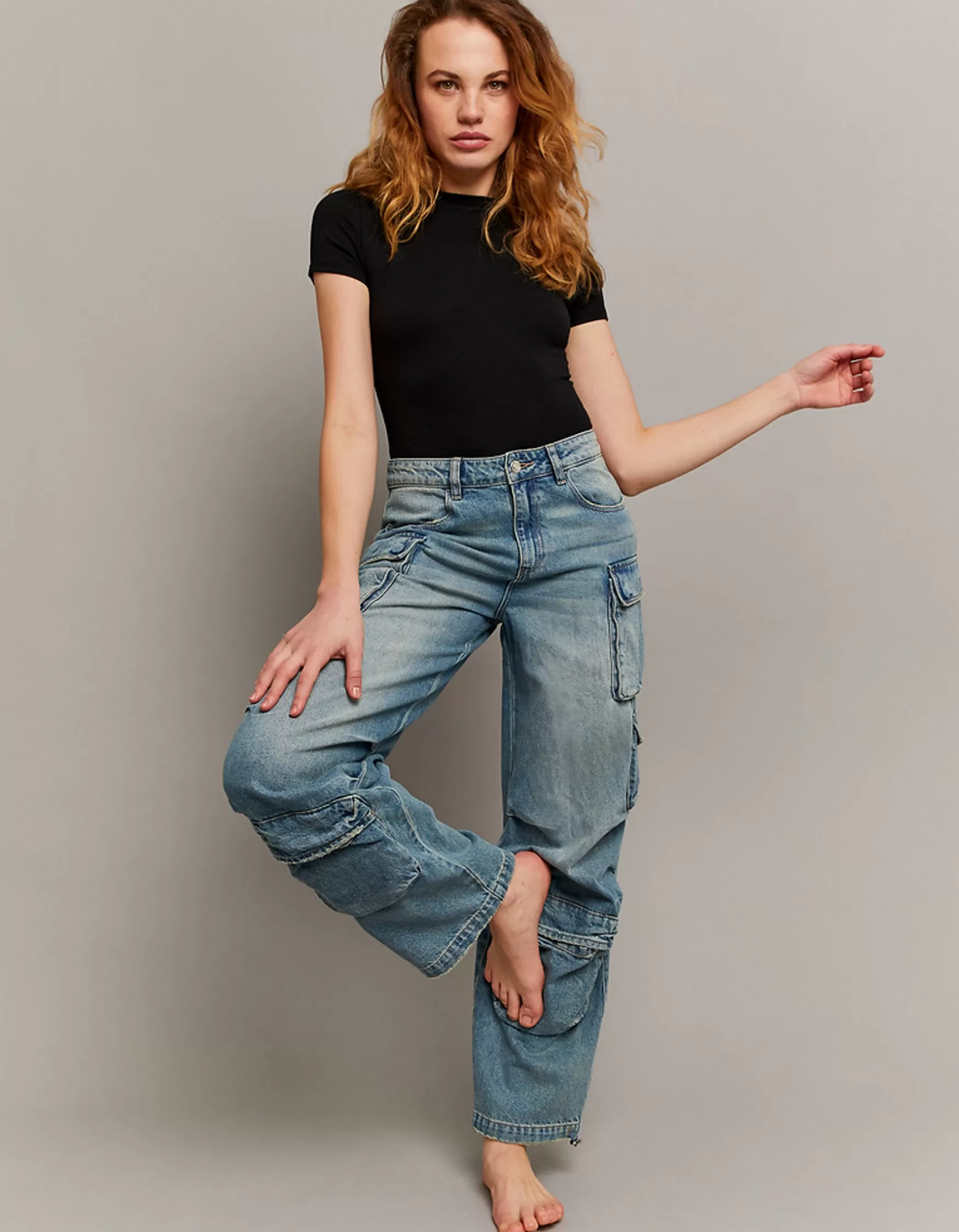 New Jean Cargo Parachute Taille Mi-haute Jeans | Cargo & Parachute