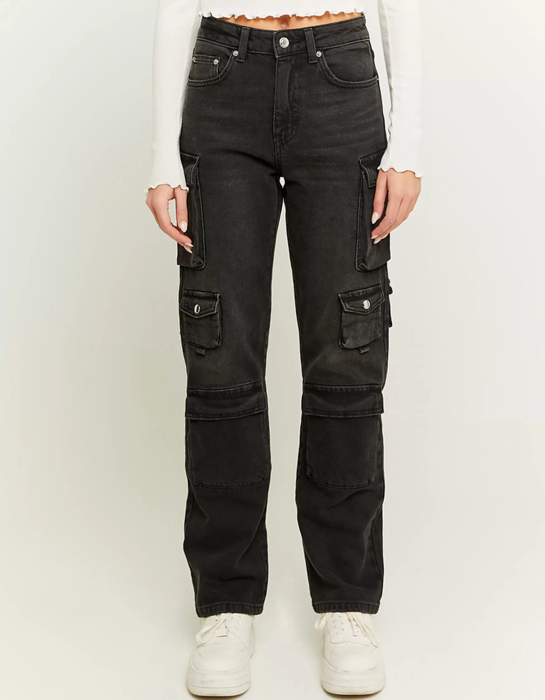 Fashion Jean Cargo Taille Mi-Haute Jeans | Cargo & Parachute