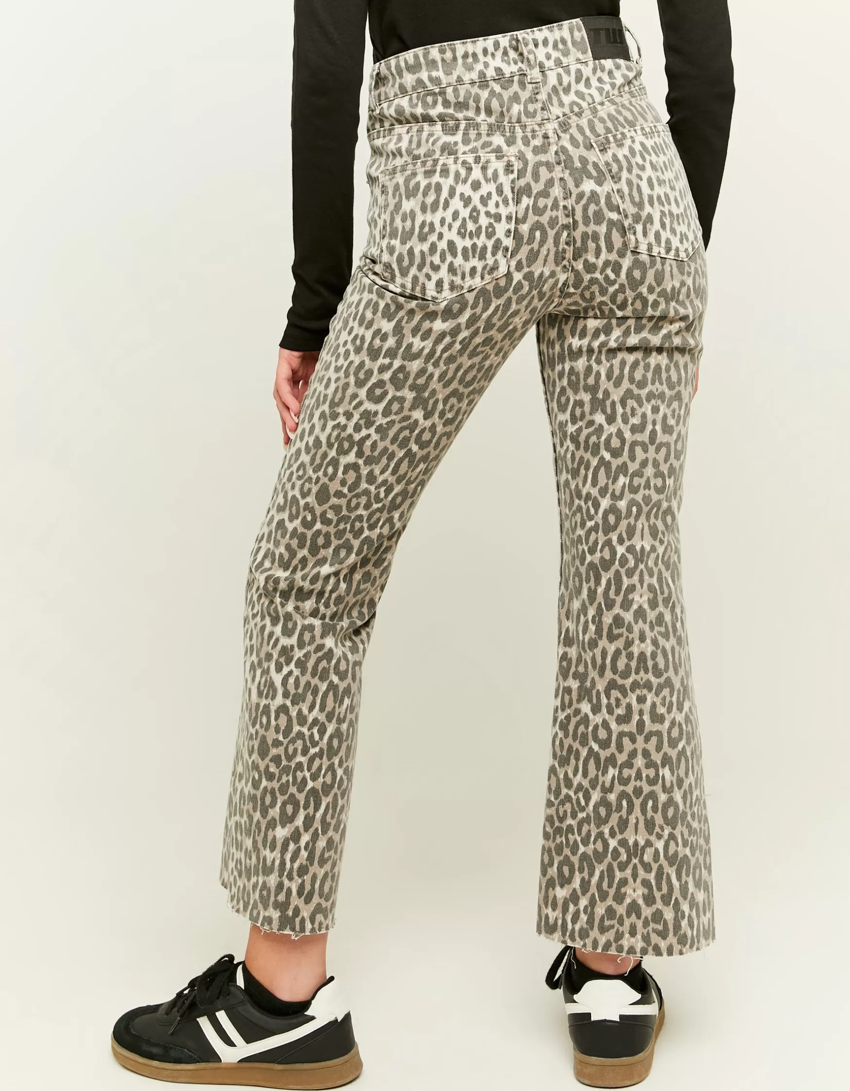 Sale Jean Cropped Flare Imprimé Léopard Jeans