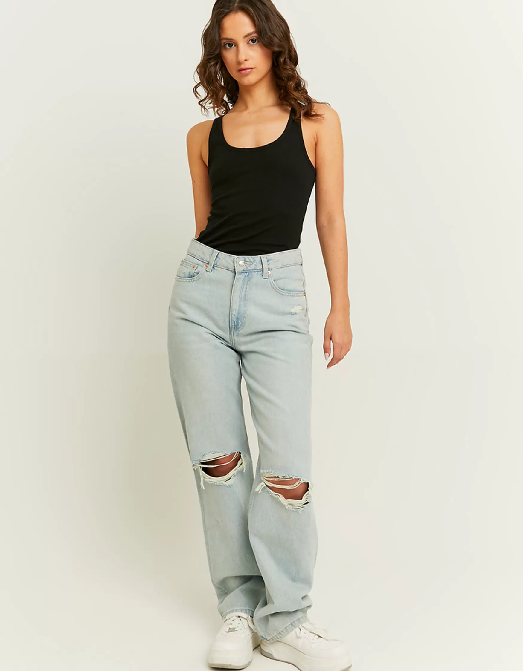 Sale Jean Droit Taille Haute Jeans
