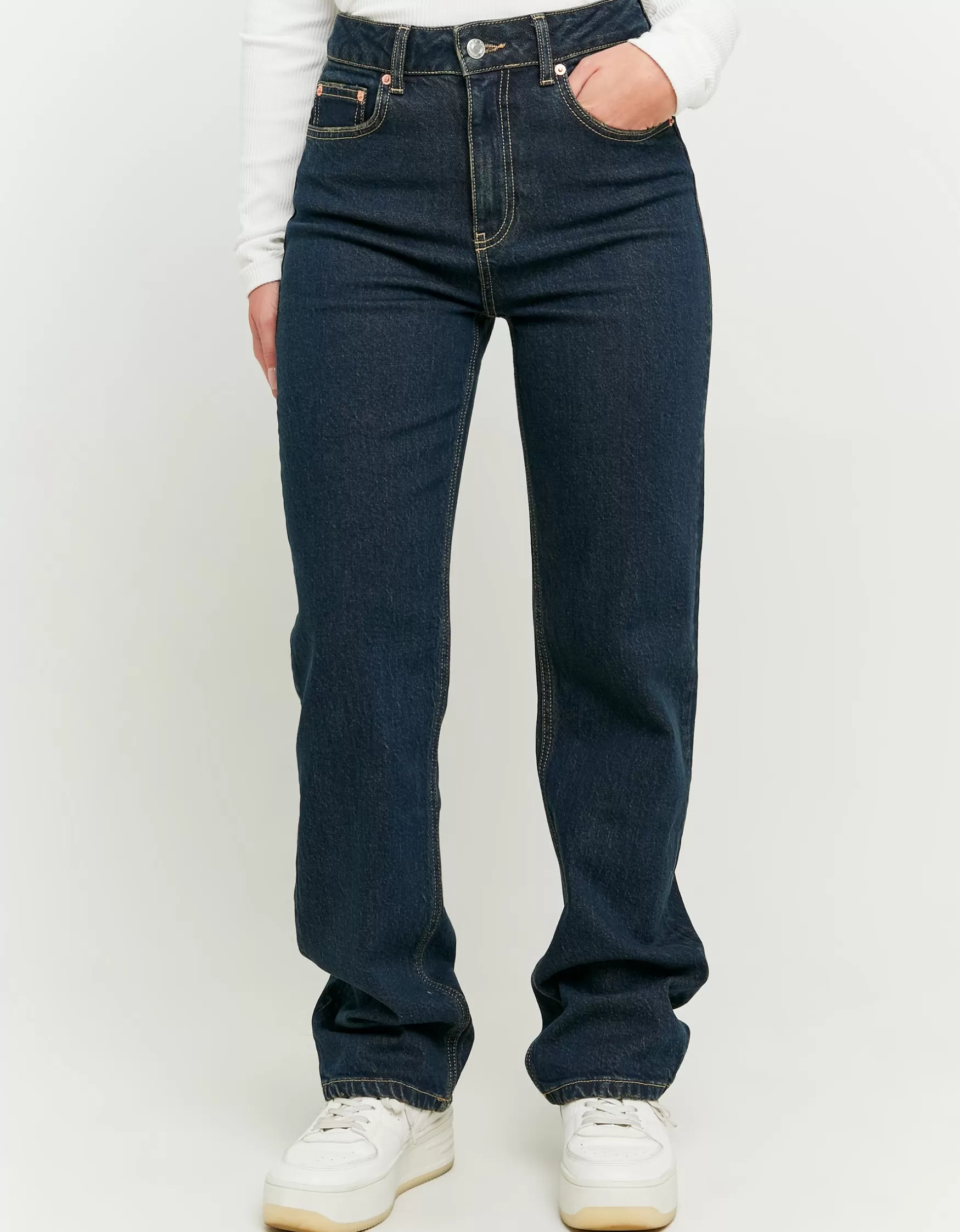 Sale Jean Droit Taille Haute Jeans