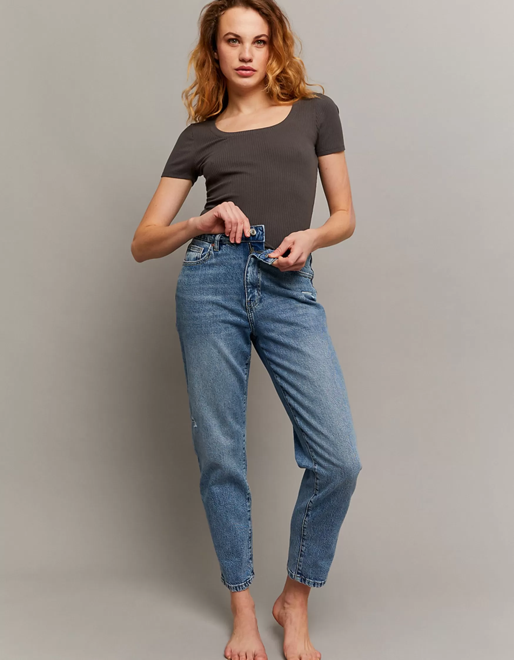 Shop Jean Mom Comfort Stretch Jeans