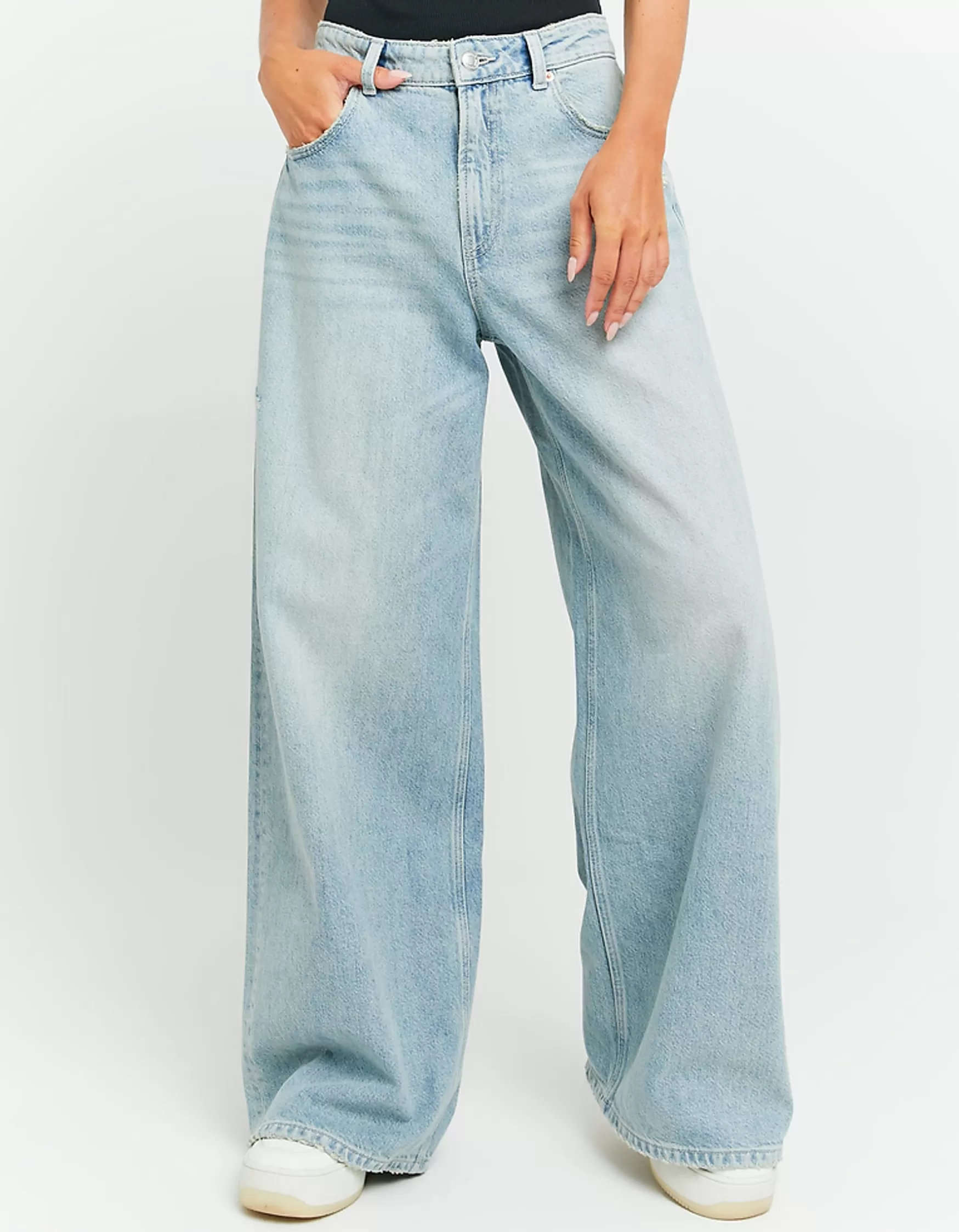 Hot Jean Palazzo Taille Mi-haute Jeans