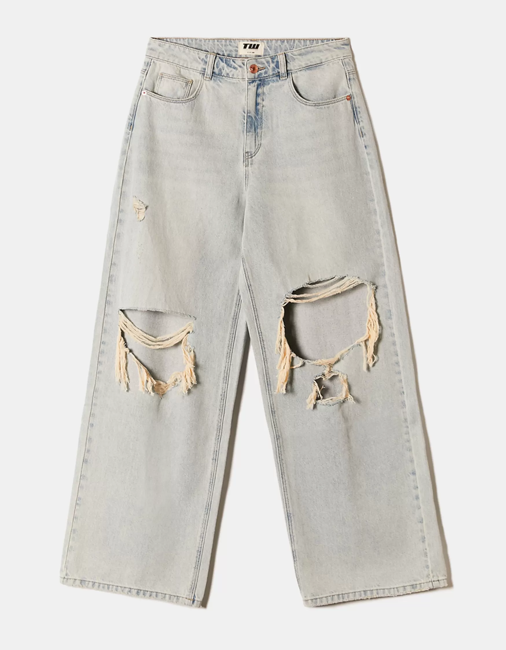 Shop Jean Skater Destroy Taille Mi-haute Jeans