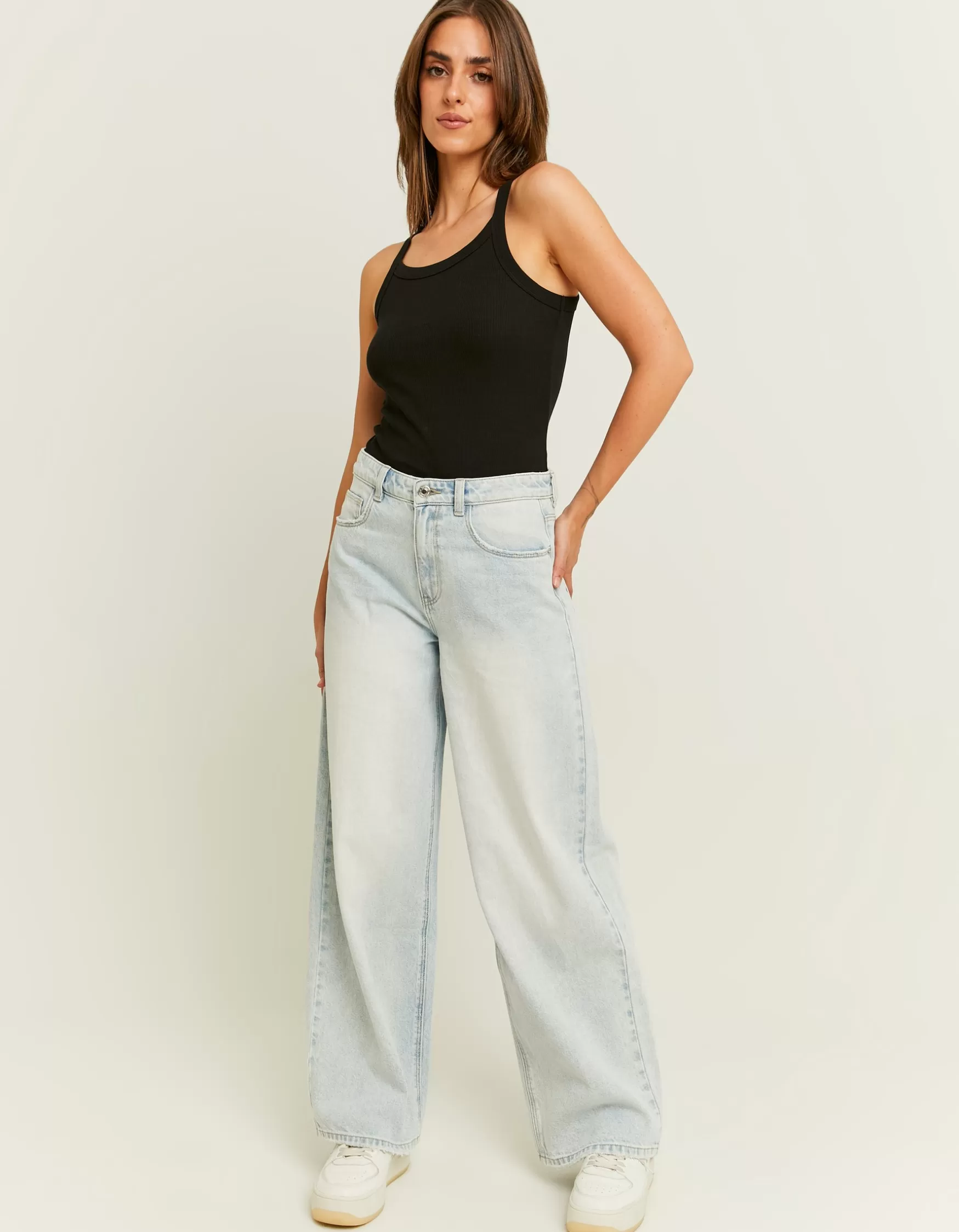 Fashion Jean Skater Délavage Clair Jeans