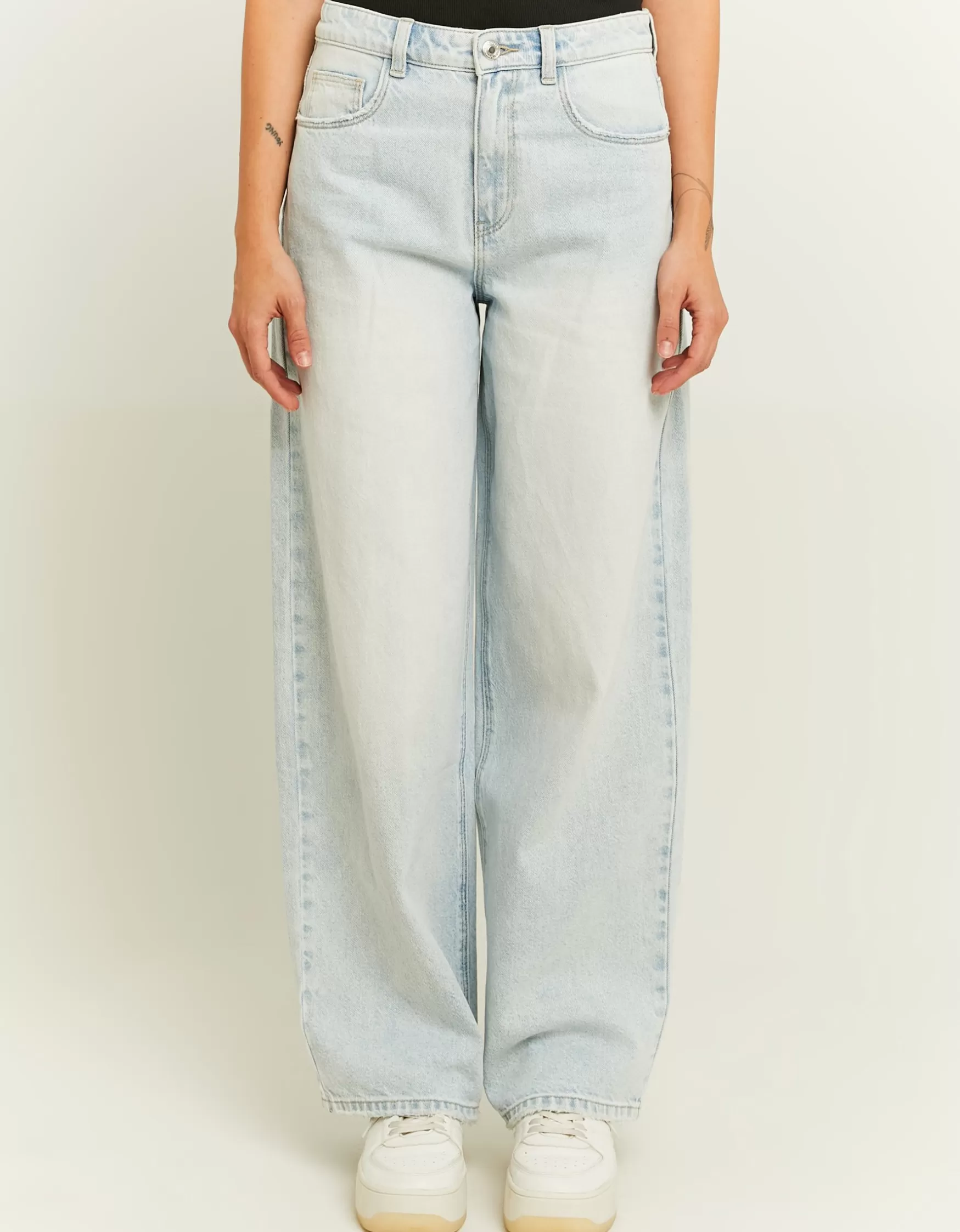 Fashion Jean Skater Délavage Clair Jeans