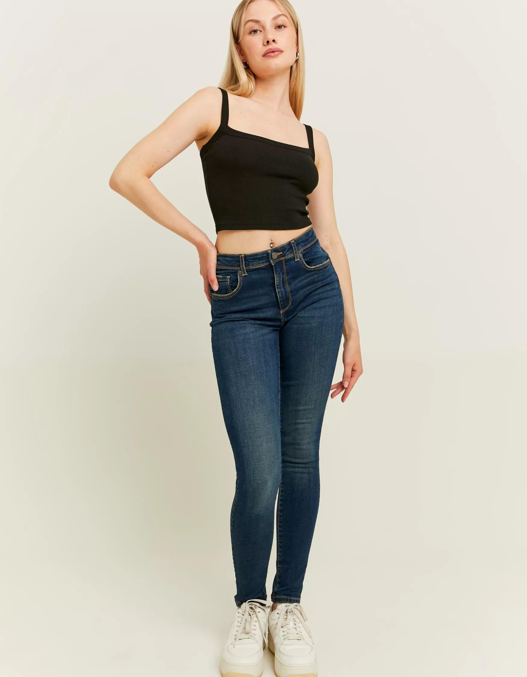 Online Jean Skinny Push-Up Taille Mi-Haute Jeans