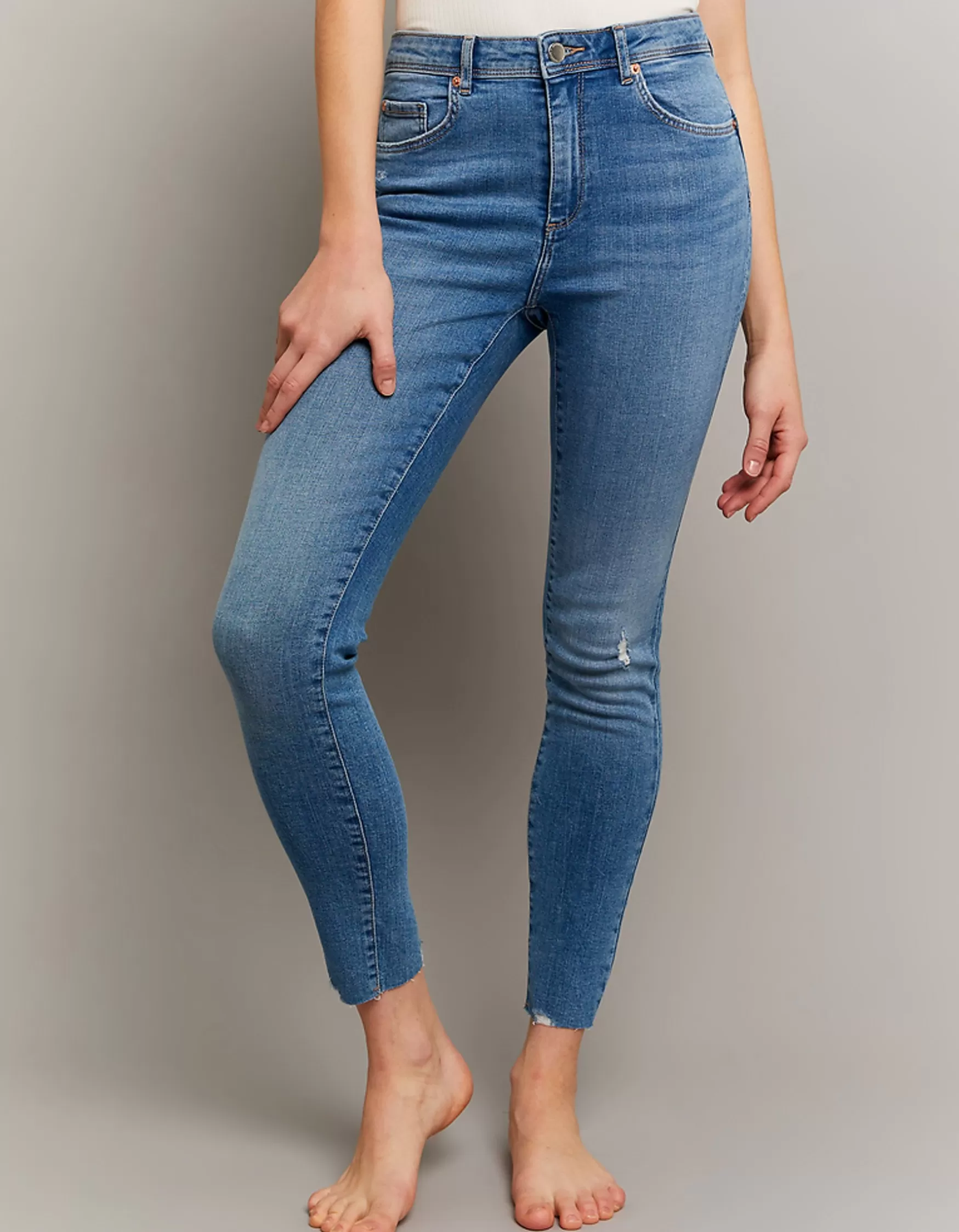 Online Jean Skinny Push-Up Taille Mi-Haute Jeans