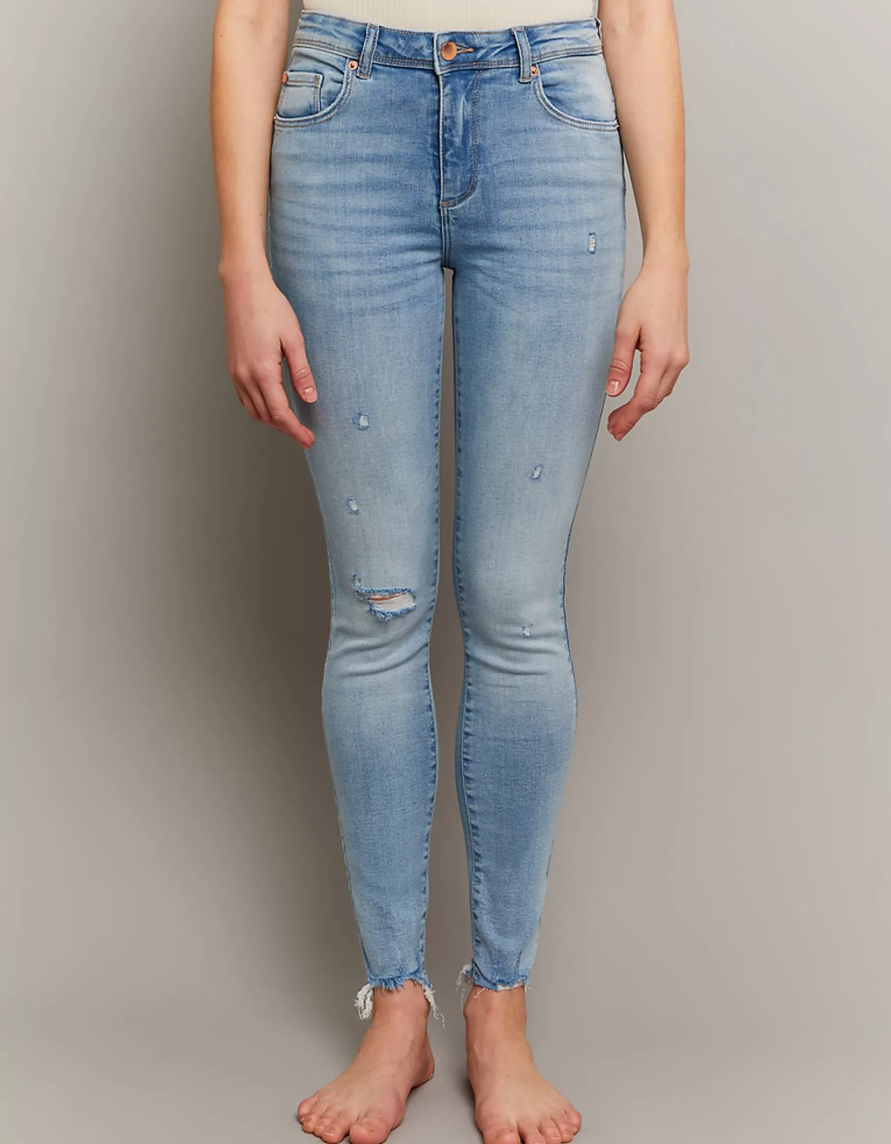 Best Sale Jean Skinny Push-Up Taille Mi-Haute Jeans