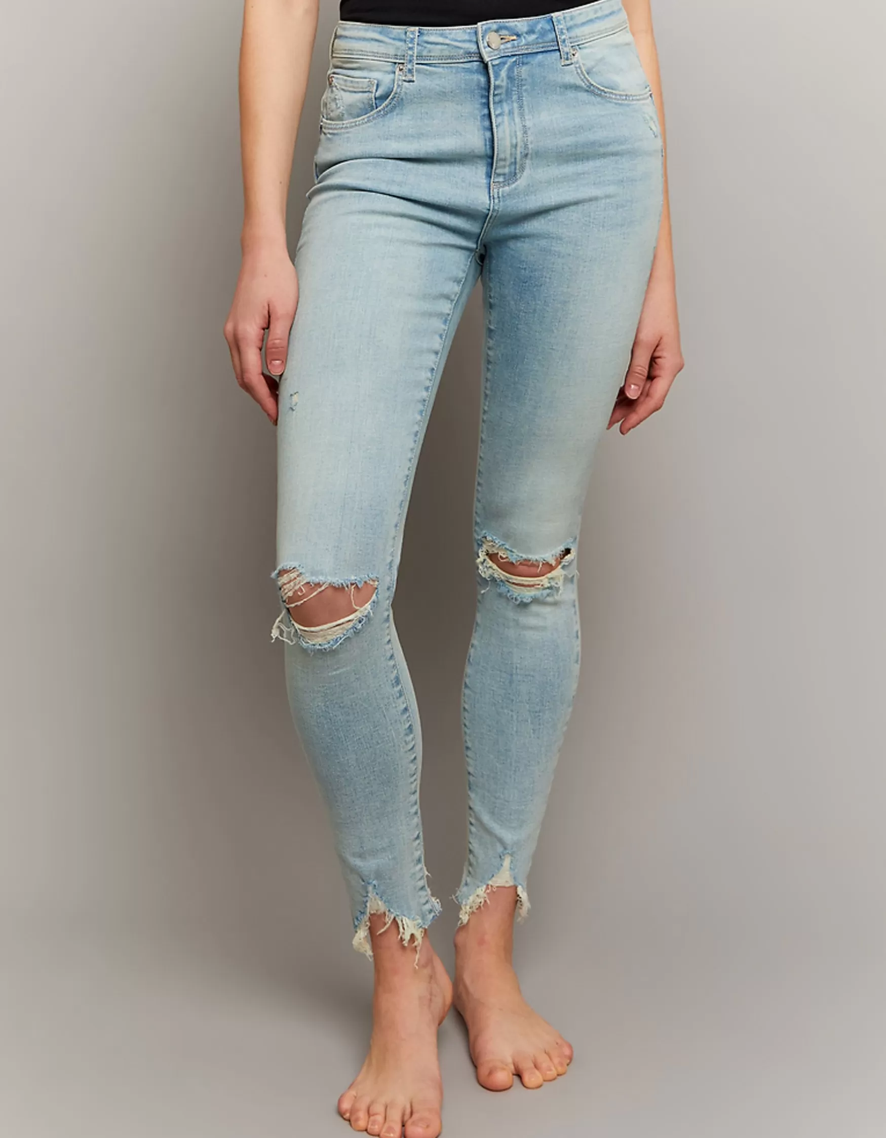 Shop Jean Skinny Push-Up Taille Mi-Haute Jeans