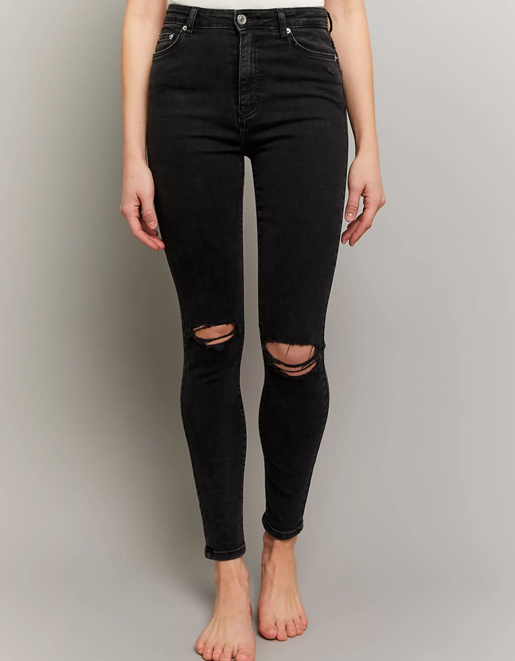 Clearance Jean Skinny Taille Haute Jeans