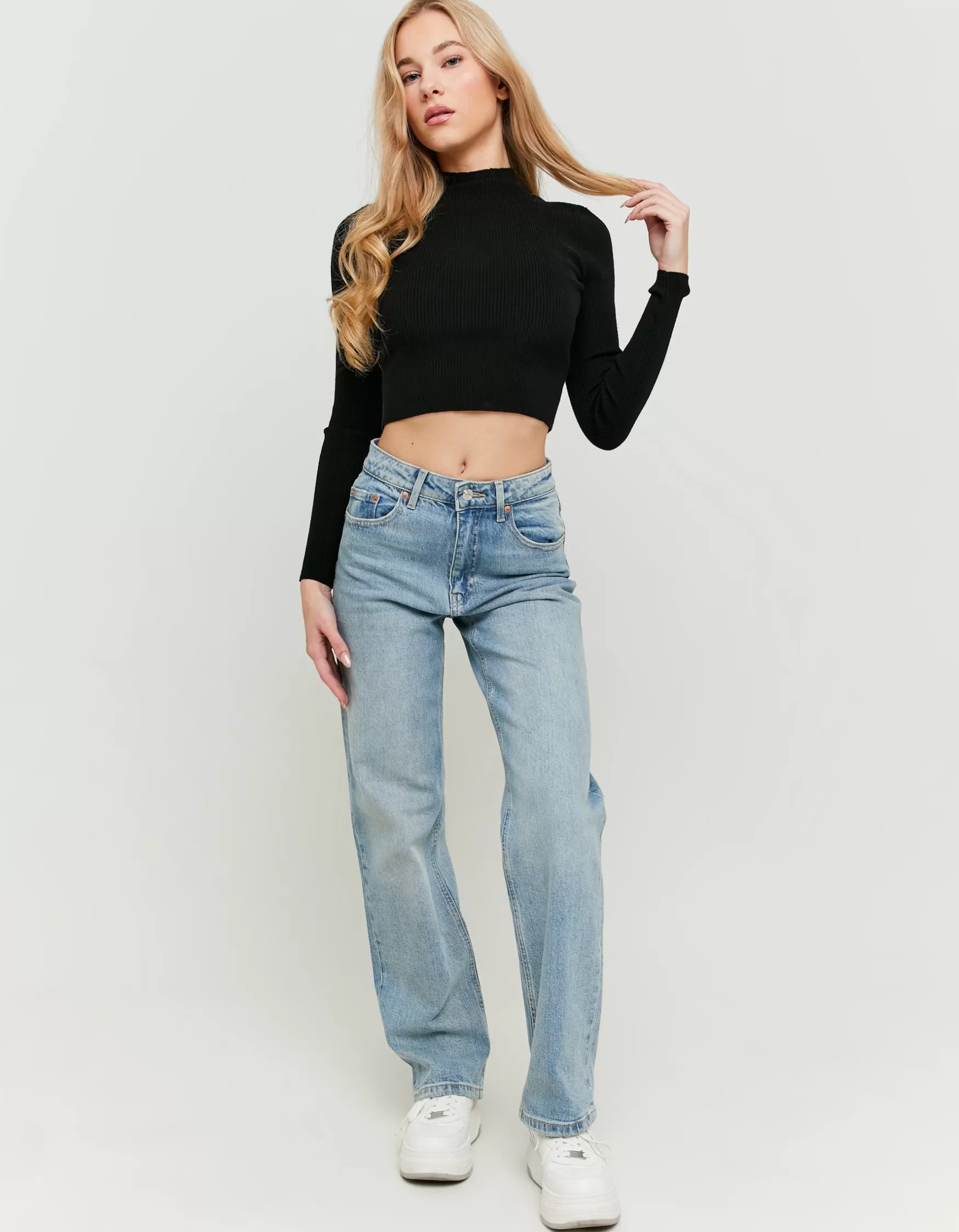 Hot Jean Straight Taille Haute Jeans
