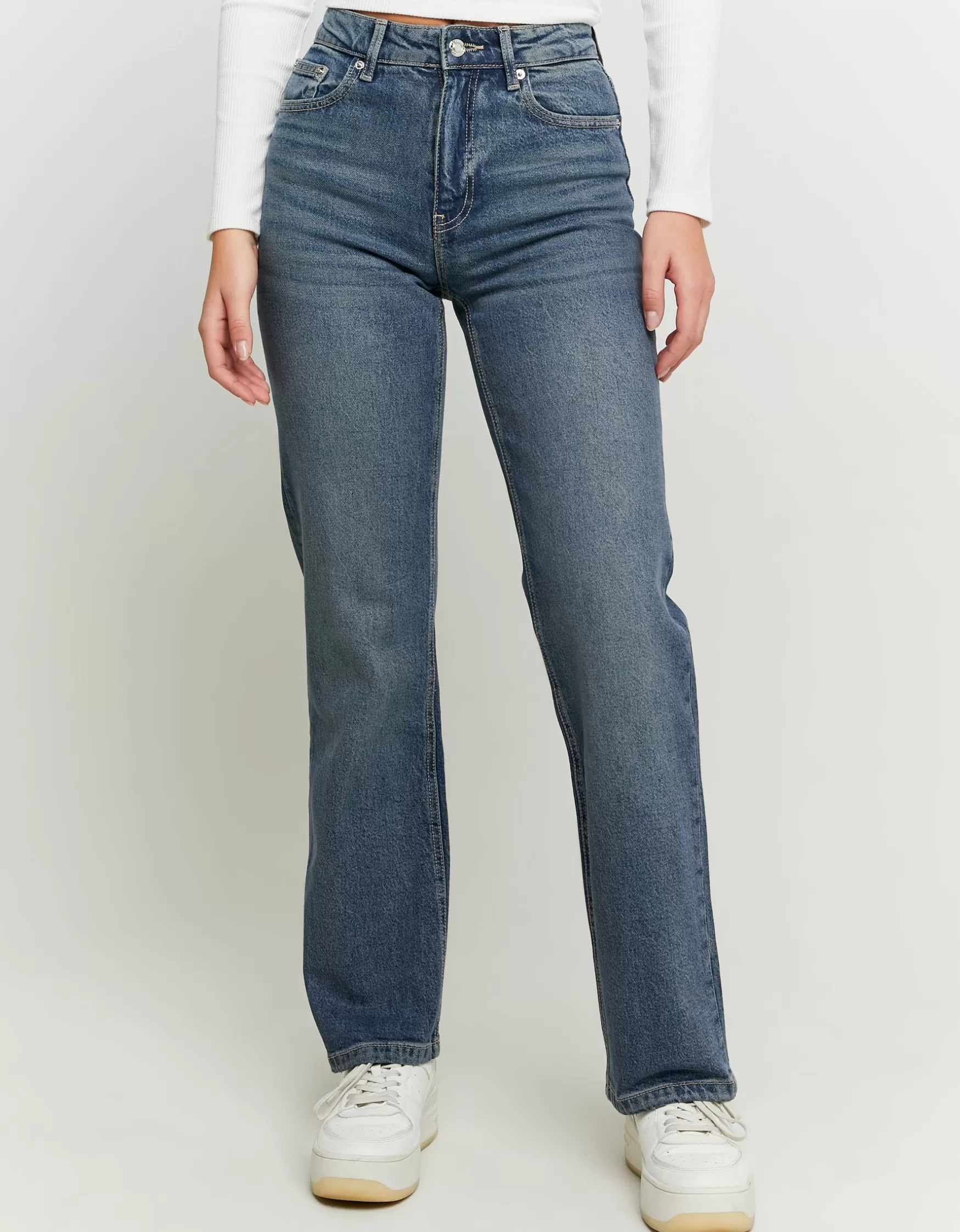 Cheap Jean Straight Taille Haute Jeans